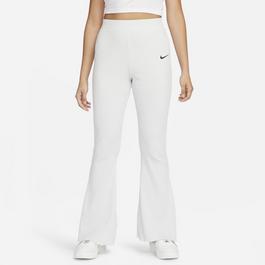 Nike Sportswear Women'S High-Waisted Ribbed Jersey Pants Flared Trousers Womens