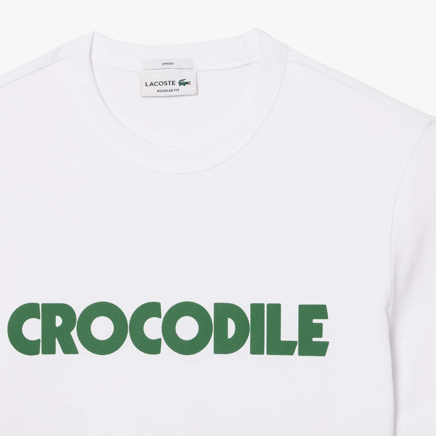 White - Lacoste - Print Cotton T-Shirt - 3