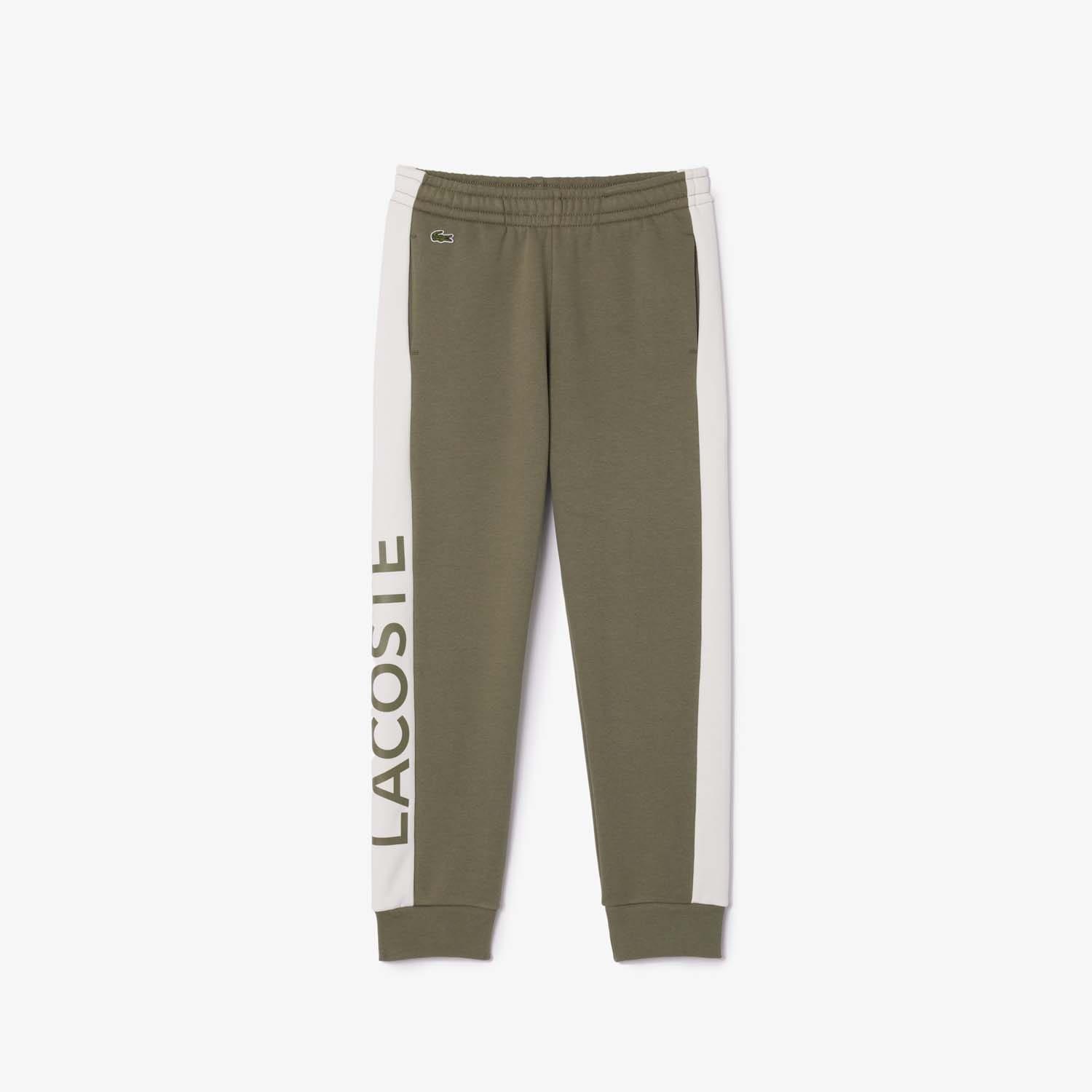 Green - Lacoste - Printed Fleece Sweatpants - 1