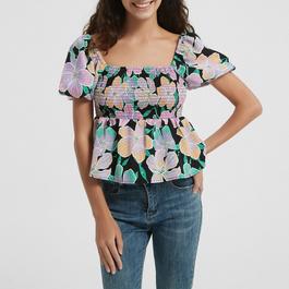 Be You Puff Sleeve Peplum Top