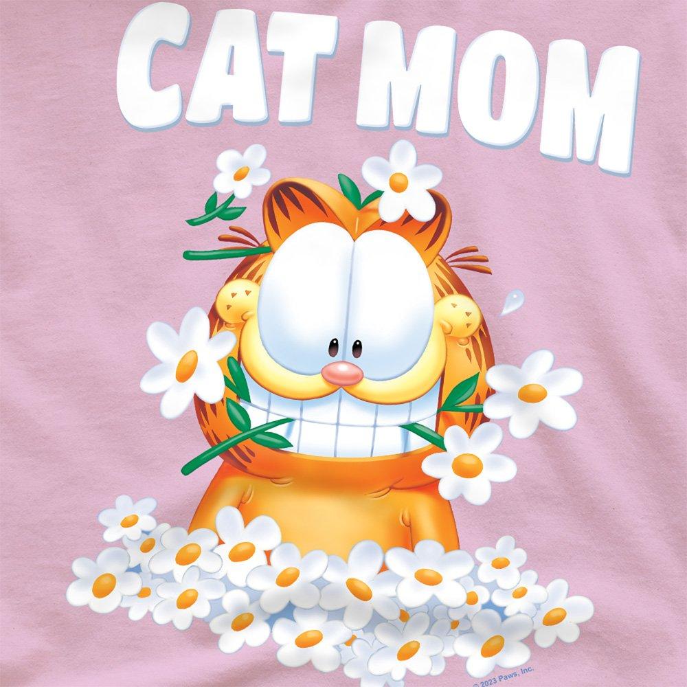 Pink - Garfield - Garfield MotherS Day Cat Mom Flowers T Shirt Pin - 2