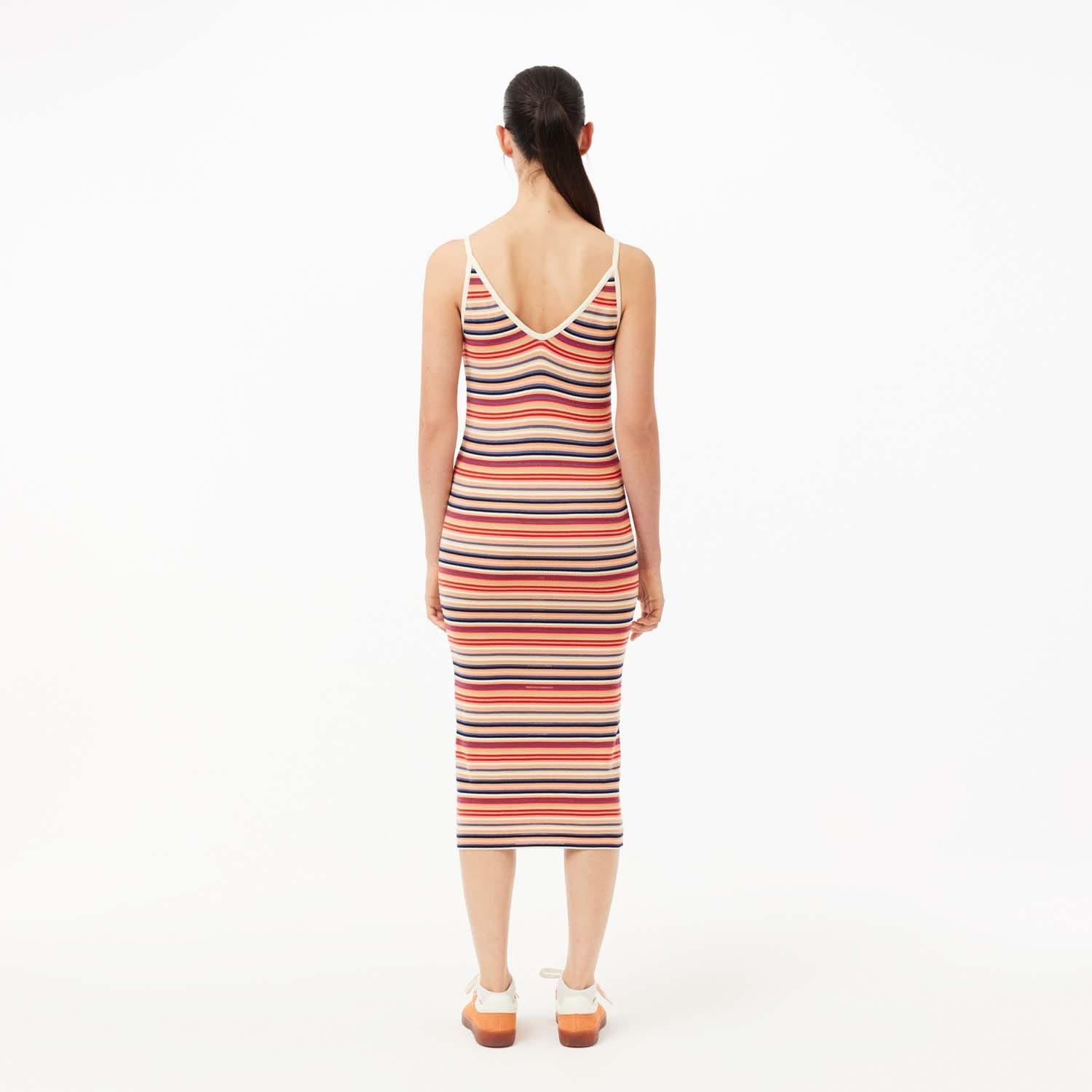 Multi Colour - Lacoste - Long Striped Cotton Dress - 2