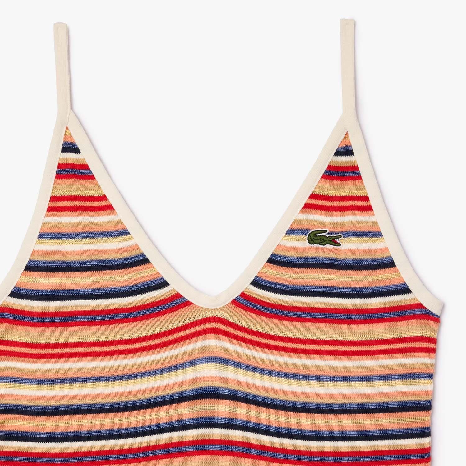 Multi Colour - Lacoste - Long Striped Cotton Dress - 3