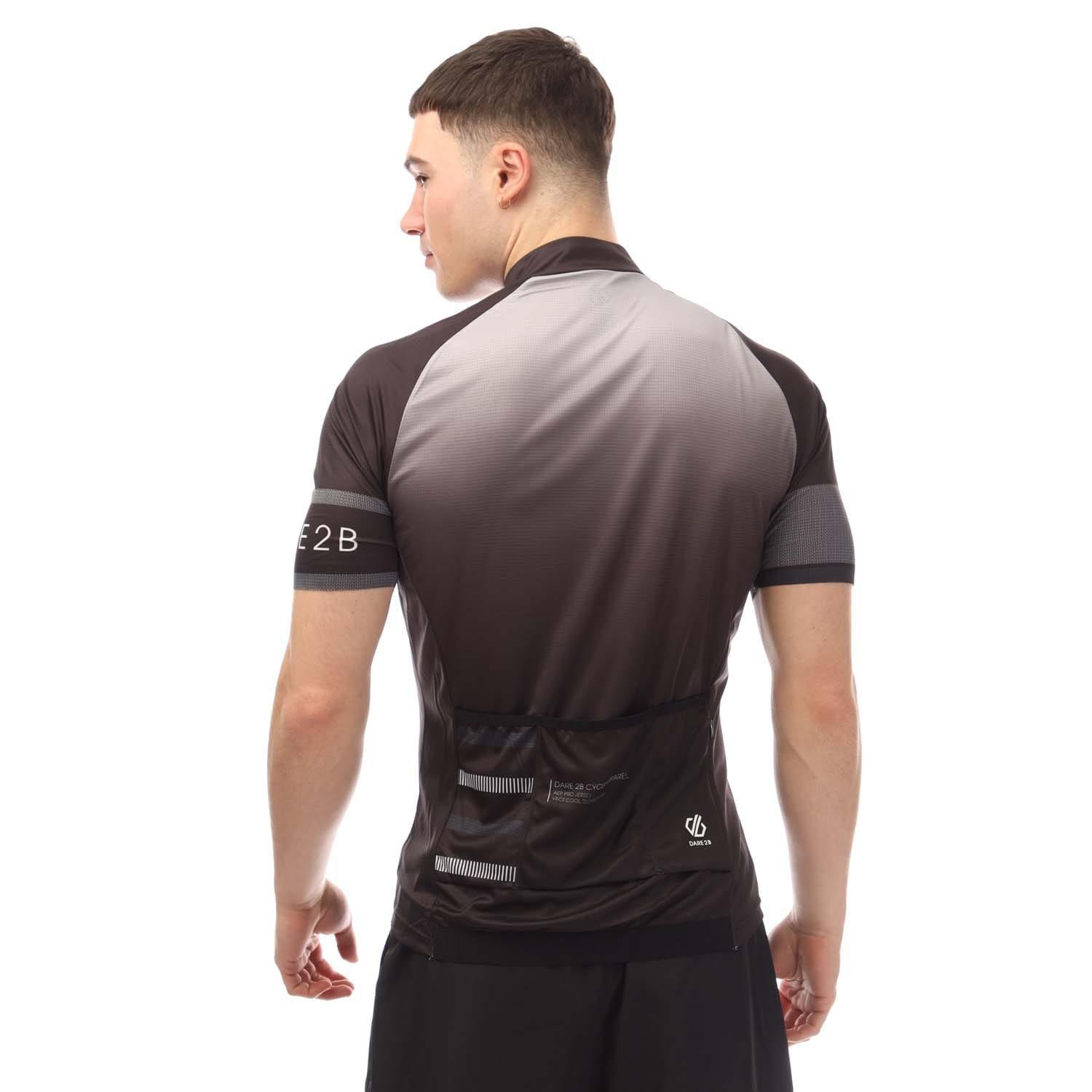 Black Grey - Dare 2b - Aep Revolving Short Sleeve Cycling Jersey - 2