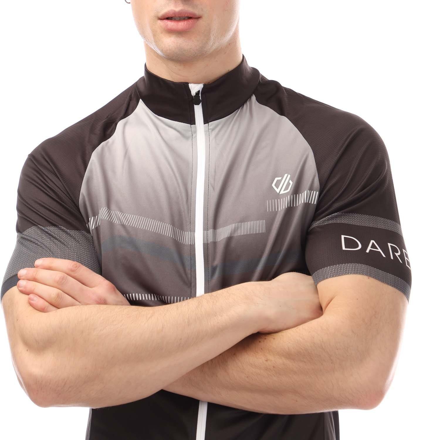 Black Grey - Dare 2b - Aep Revolving Short Sleeve Cycling Jersey - 3