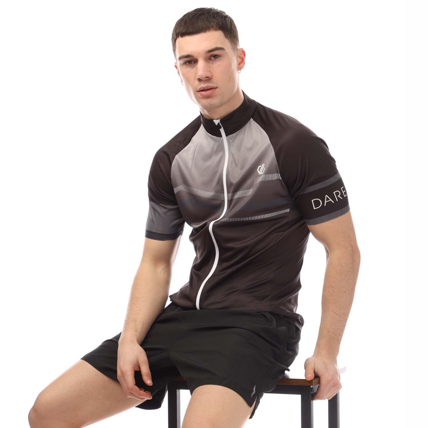Black Grey - Dare 2b - Aep Revolving Short Sleeve Cycling Jersey - 4