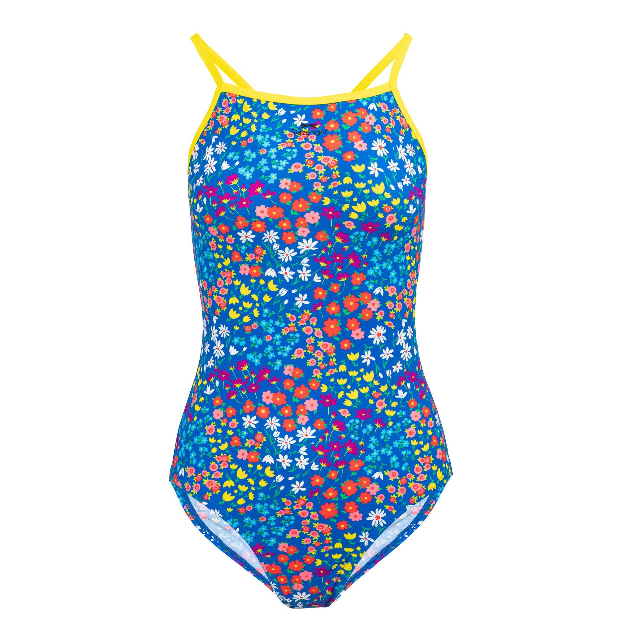 Floaral - Blumig - Slazenger - Tie Back Swimsuit Womens - 1