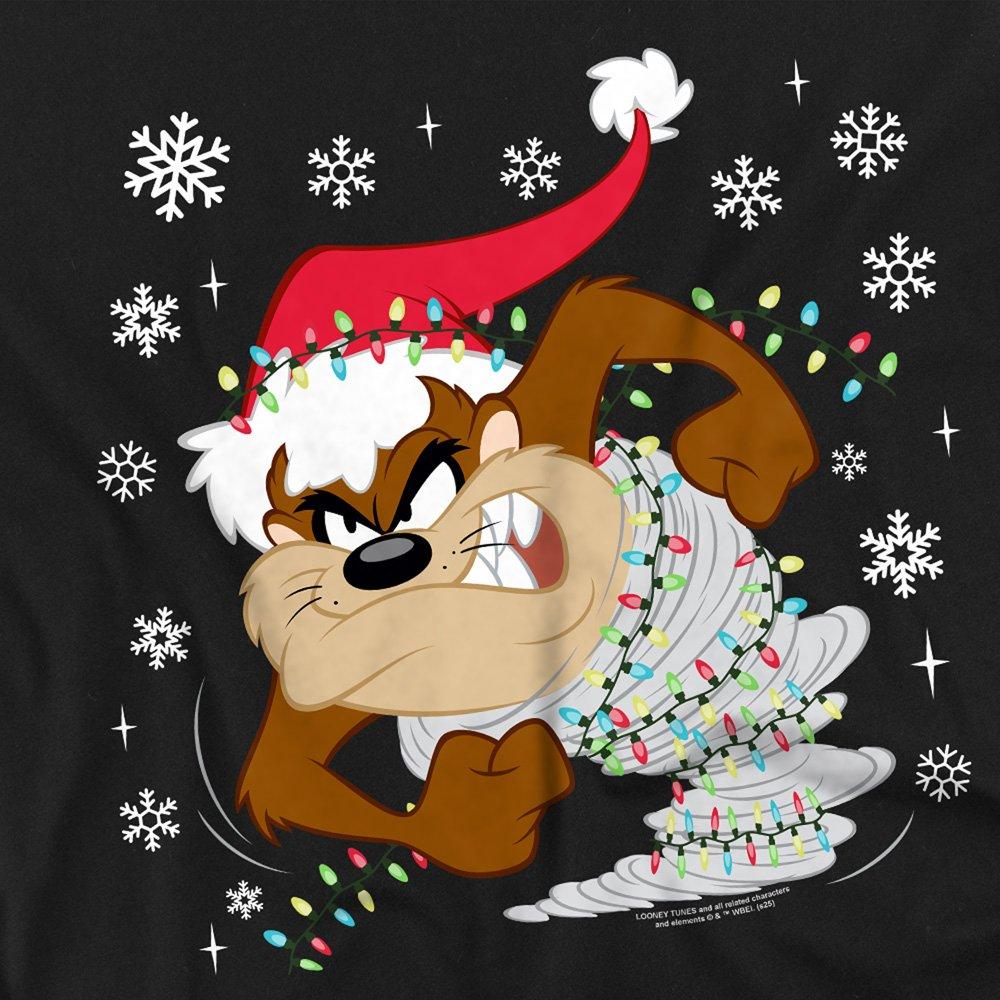 Black - Warner Brothers - Looney Tunes Taz Santa Hat T-Shirt Black - 2