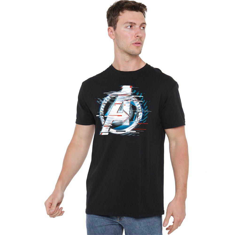 Black - Marvel - Endgame Quantum Logo Mens T-Shirt - 1