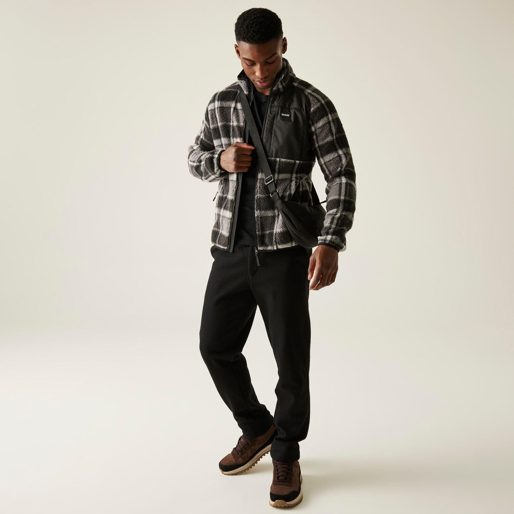 Black Grey Chec - Regatta - Men's Frankie Borg Full-Zip Fleece - 3