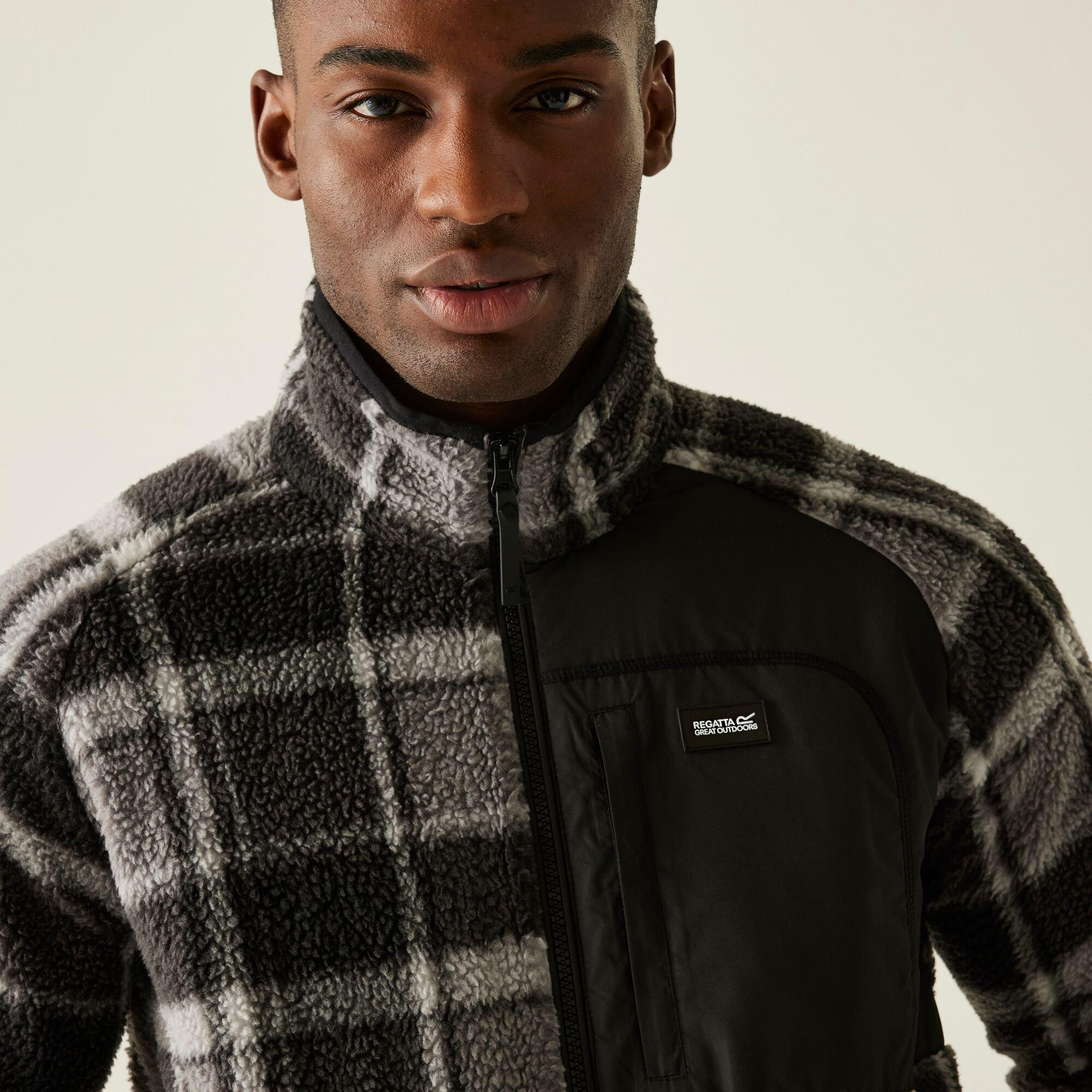 Black Grey Chec - Regatta - Men's Frankie Borg Full-Zip Fleece - 5