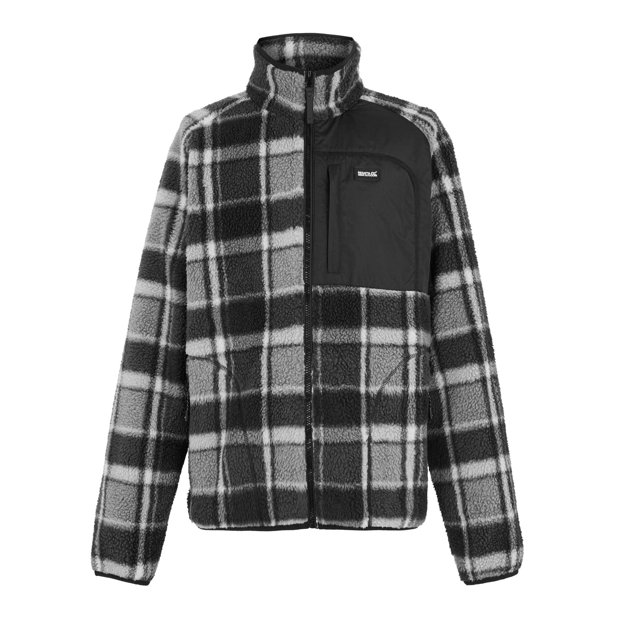 Black Grey Chec - Regatta - Men's Frankie Borg Full-Zip Fleece - 6