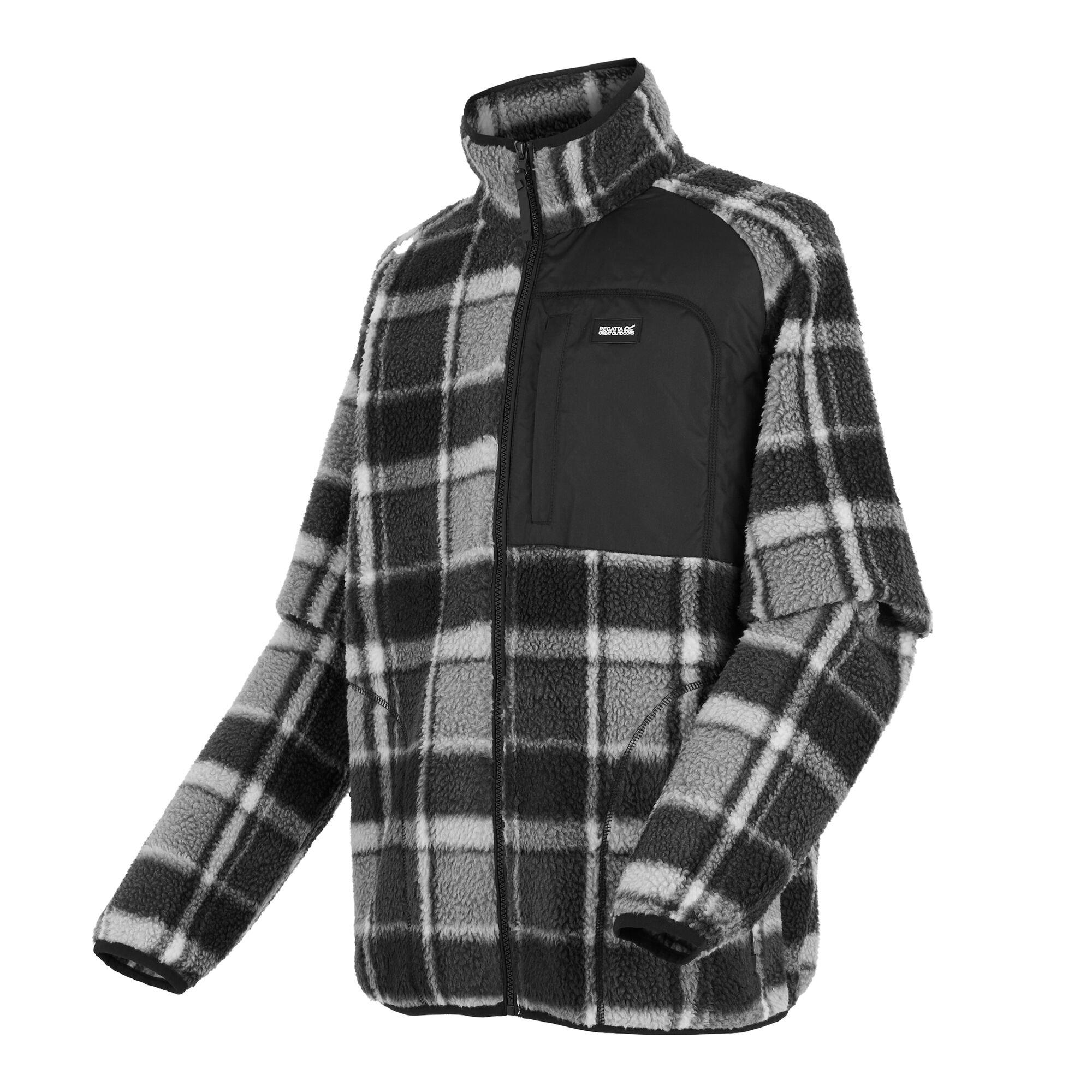 Black Grey Chec - Regatta - Men's Frankie Borg Full-Zip Fleece - 8