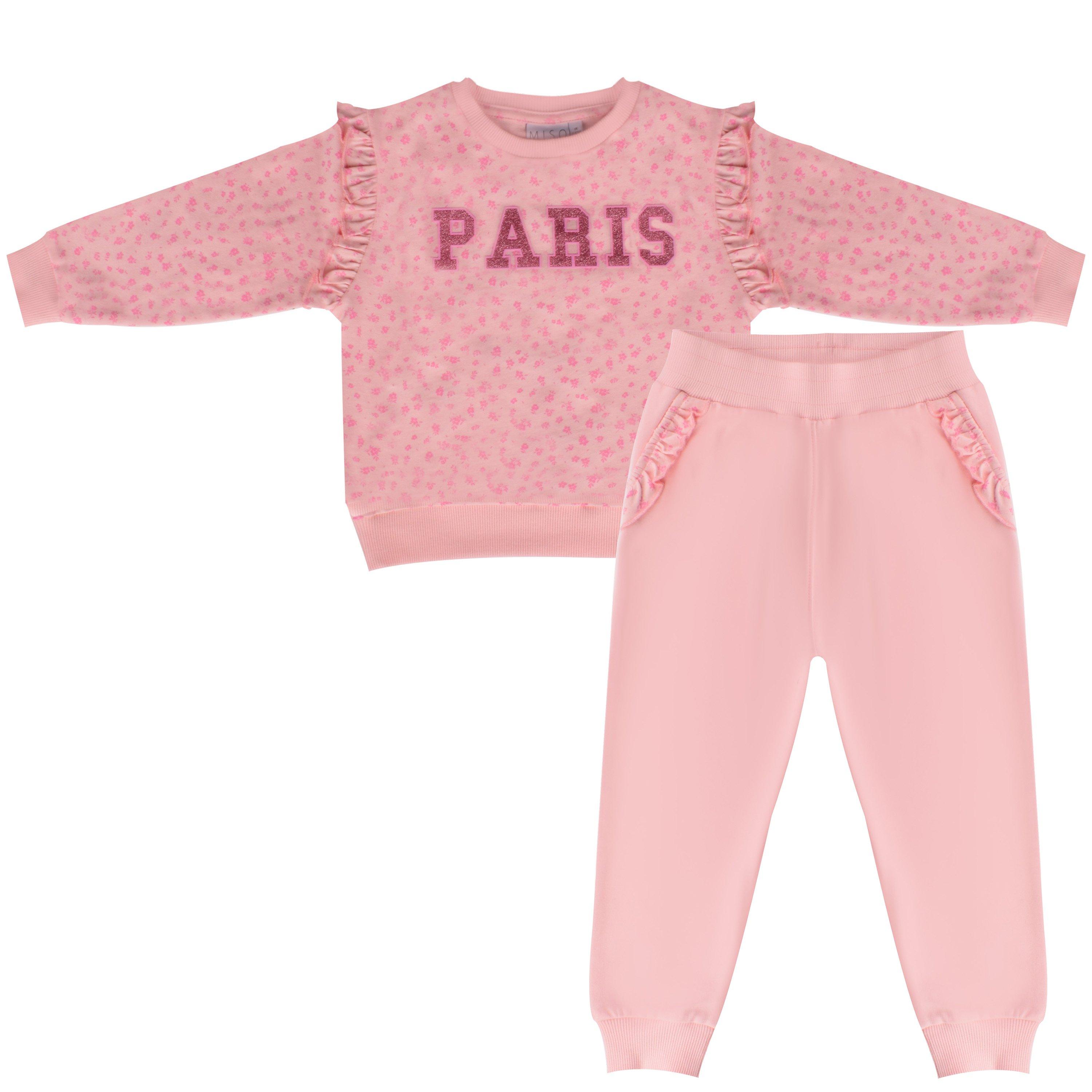 Roze - Miso - Kids' Crew Fleece Tracksuit - 1