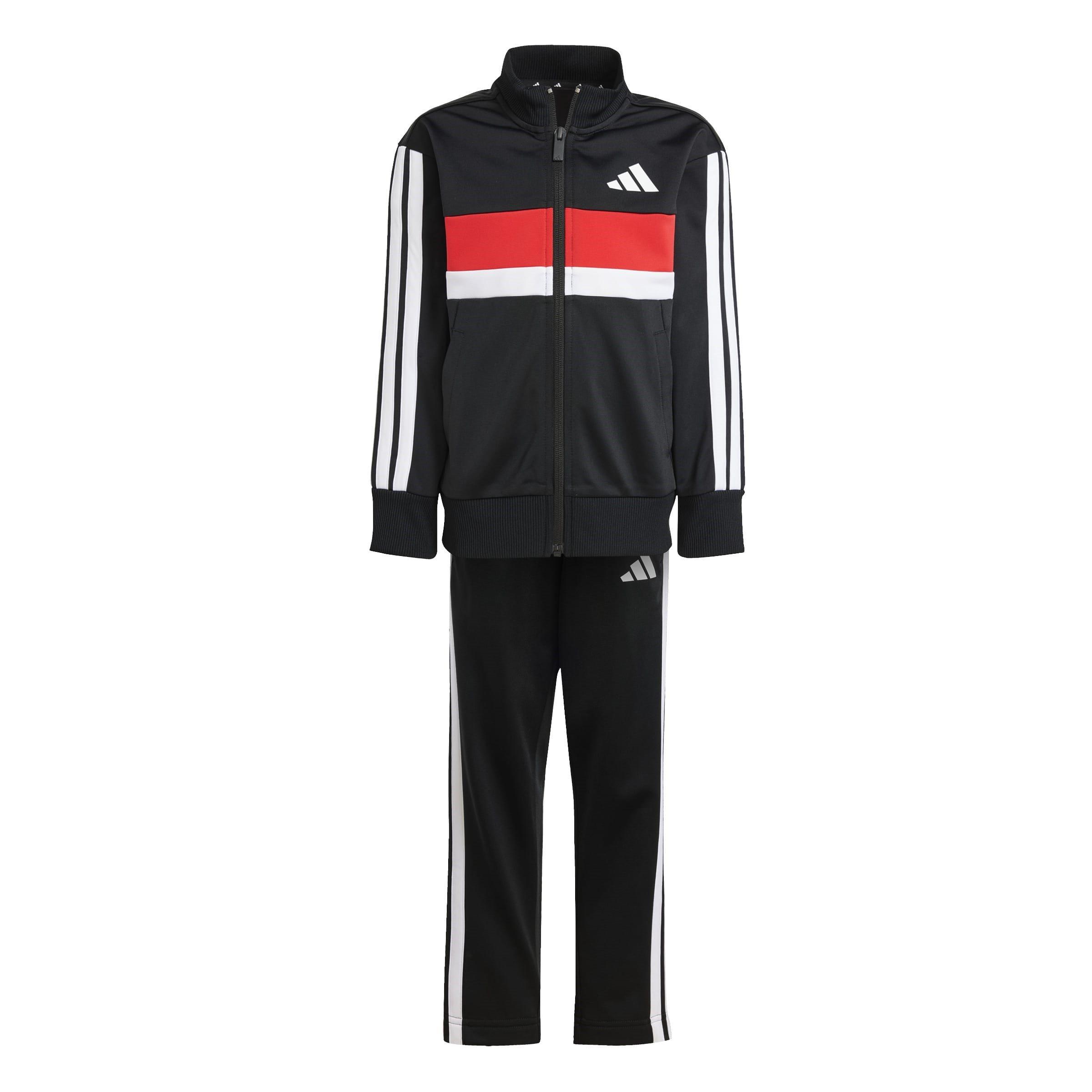 Adidas  Seasonal Essentials Tiberio 3-Stripes Tracksuit Infants - Black/Red - 3-4 Years