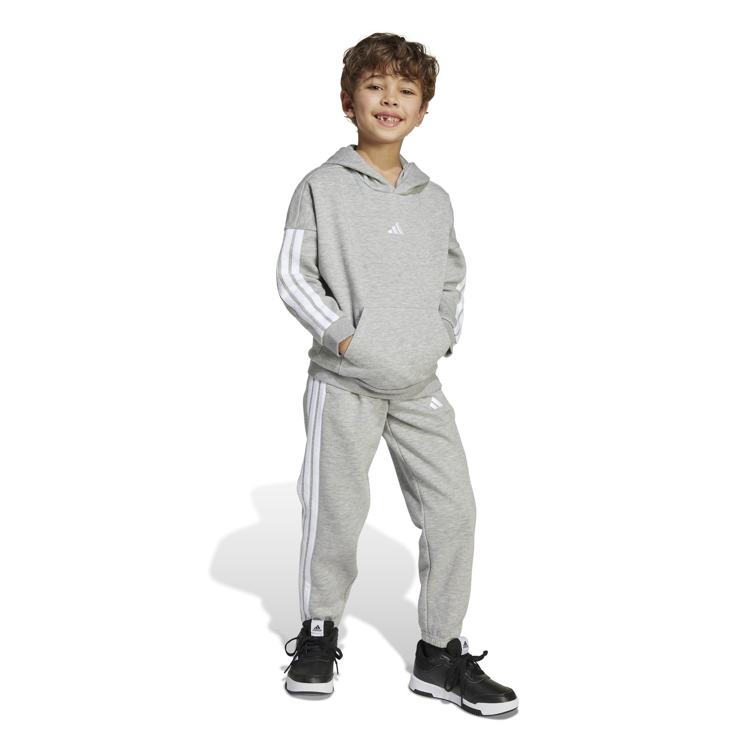 Grey/White - adidas - 3-Stripes Essentials Fleece Tracksuit Infants - 2