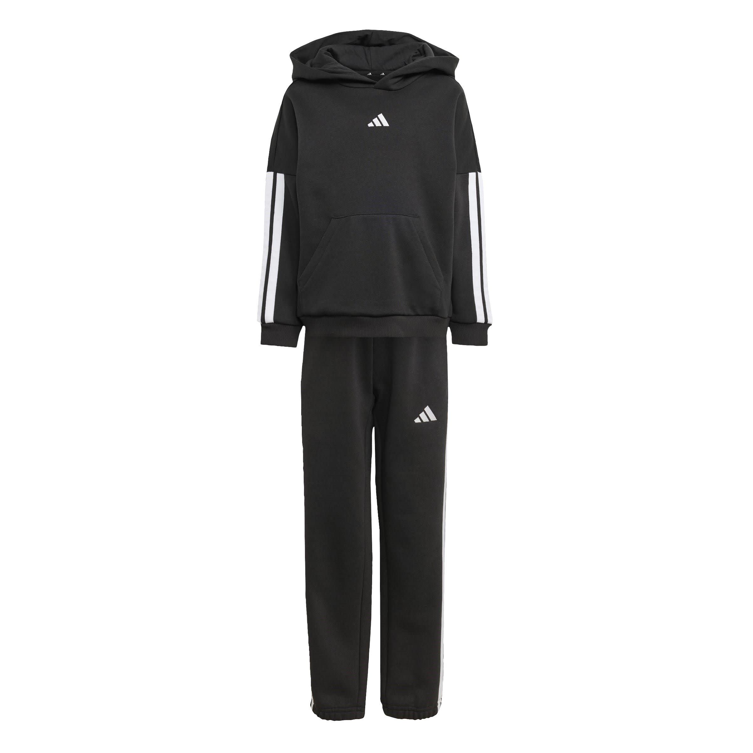 Adidas  Infant 3-Stripes Essentials Fleece Tracksuit Infants - Black/White - 3-4 Years