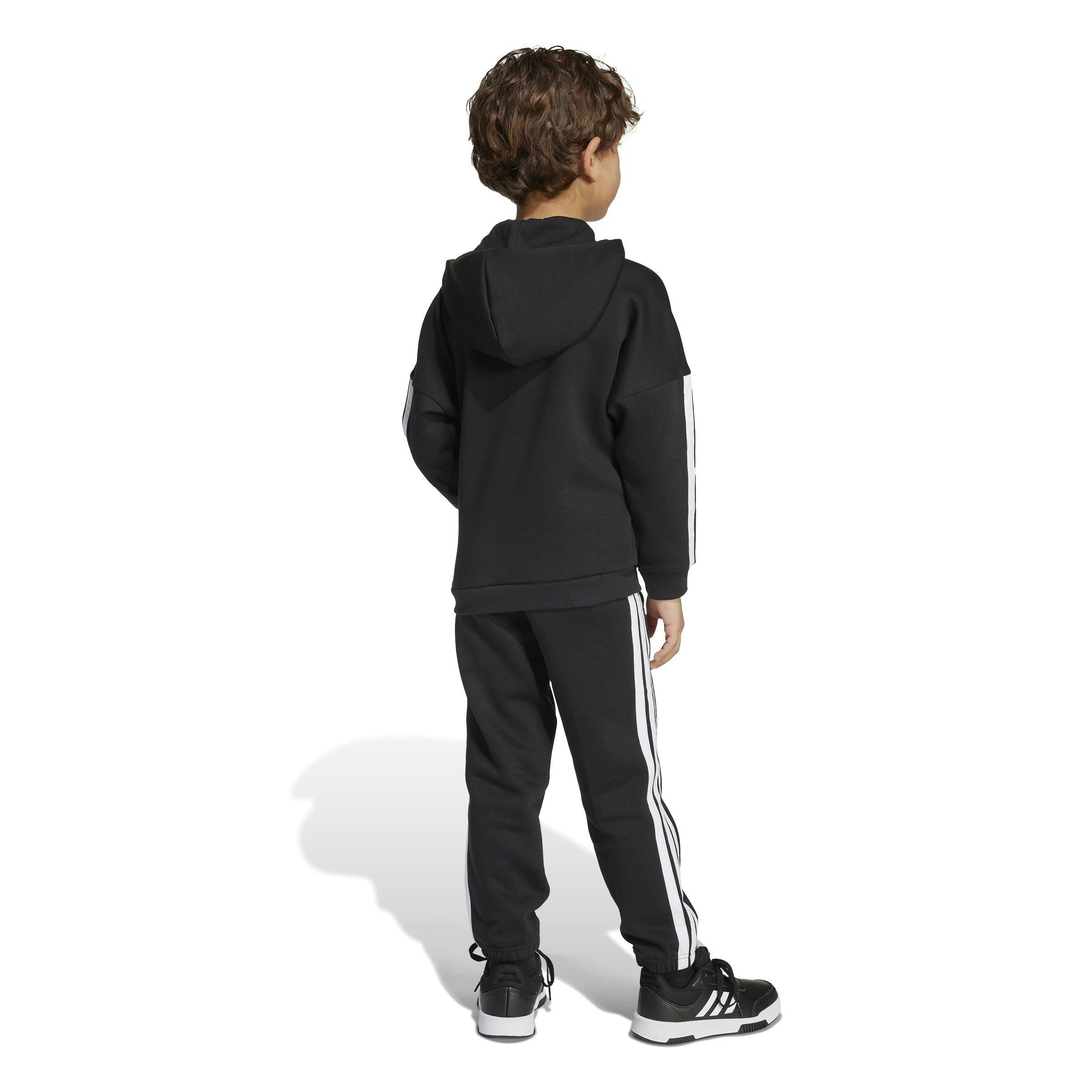 Black/White - adidas - 3-Stripes Essentials Fleece Tracksuit Infants - 3