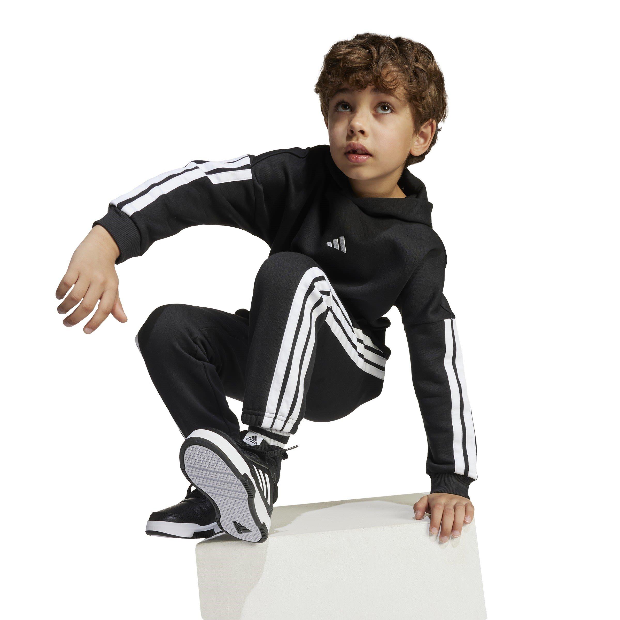 Black/White - adidas - 3-Stripes Essentials Fleece Tracksuit Infants - 7