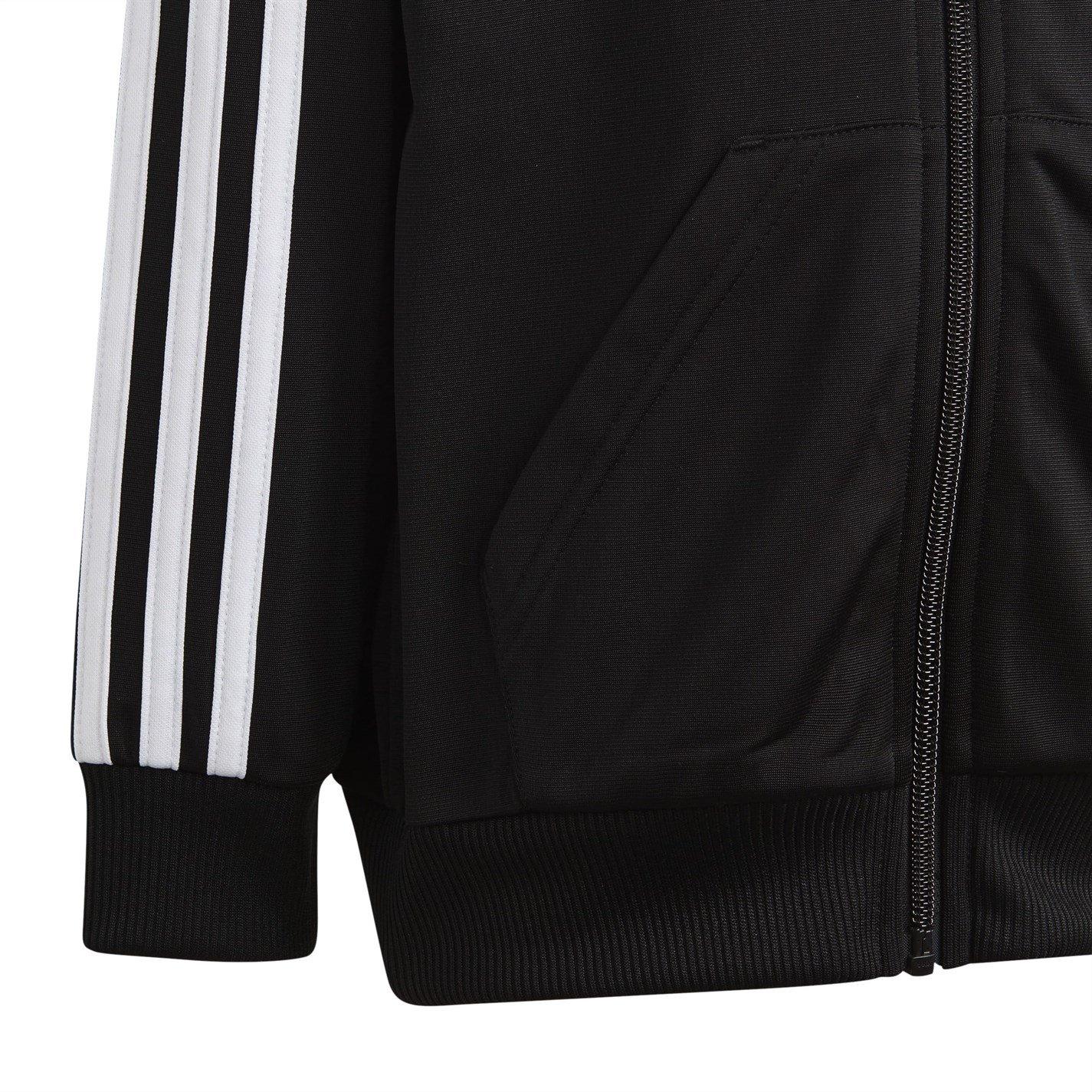 Black/White - adidas - 3 Stripe Poly Tracksuit - 9