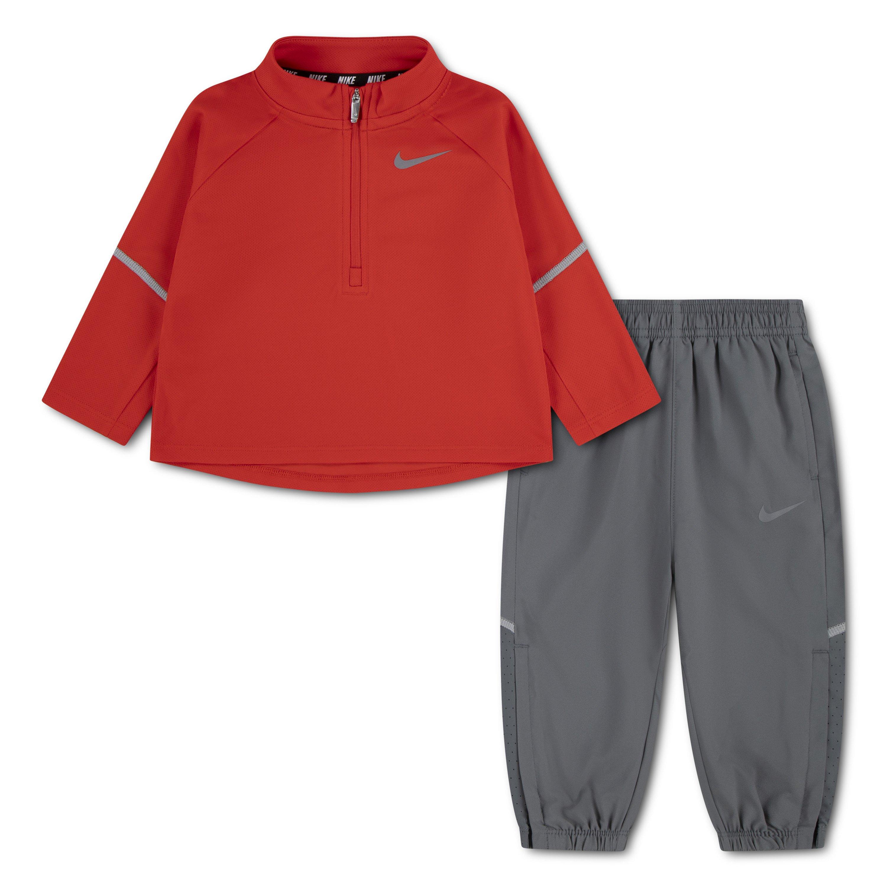Red/Grey - Nike - Kids' Polyester Tracksuit - 1