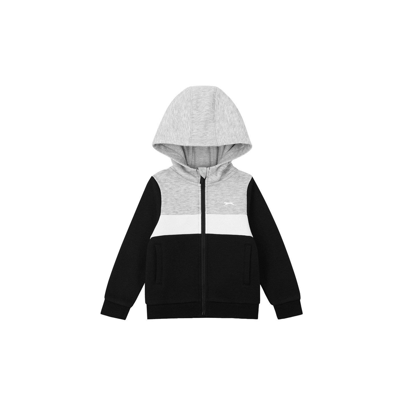 Crna - Slazenger - Fleece Full Zip Tracksuit Infant - 2