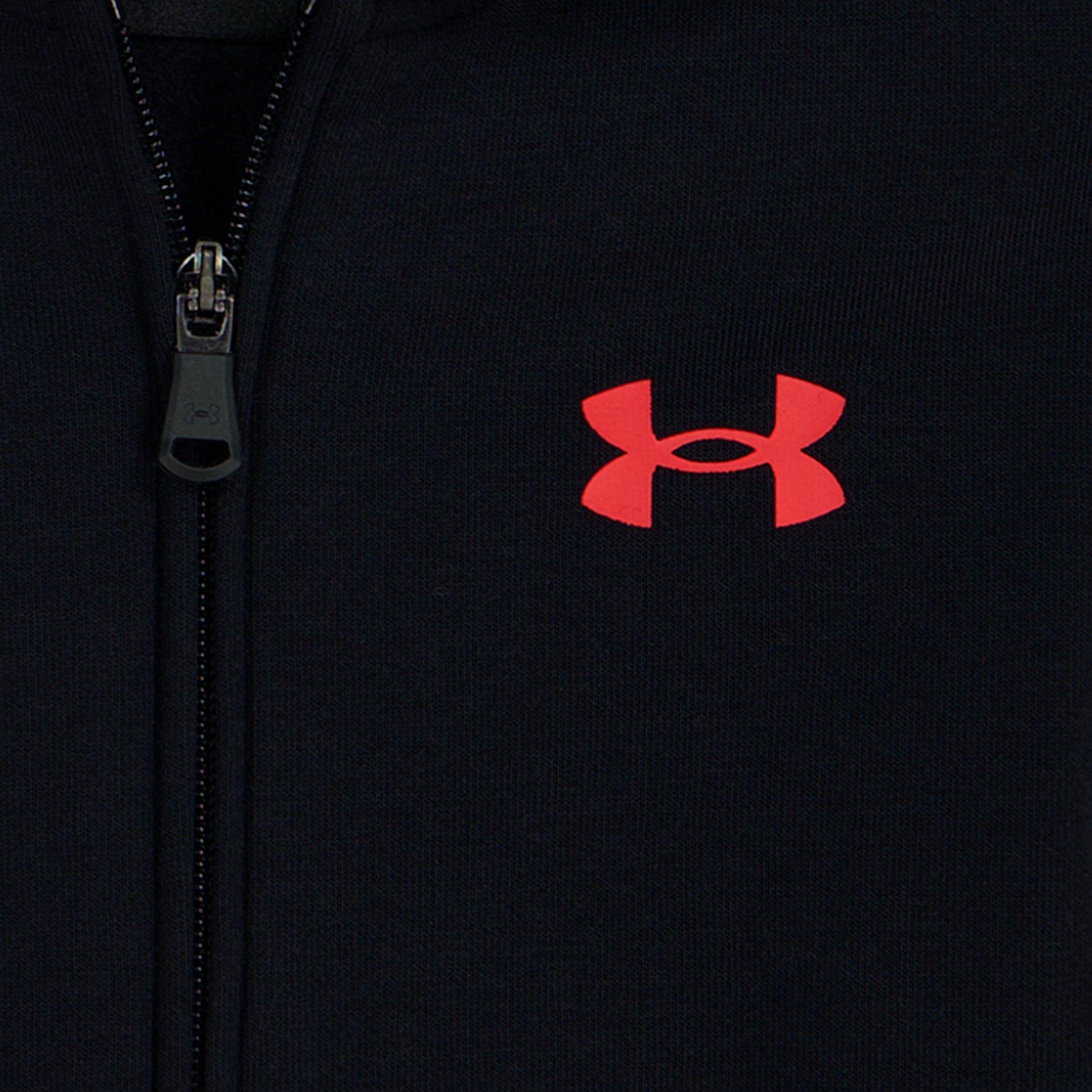 Black/Red - Under Armour - Kids' Brawler Poly Tracksuit - 4