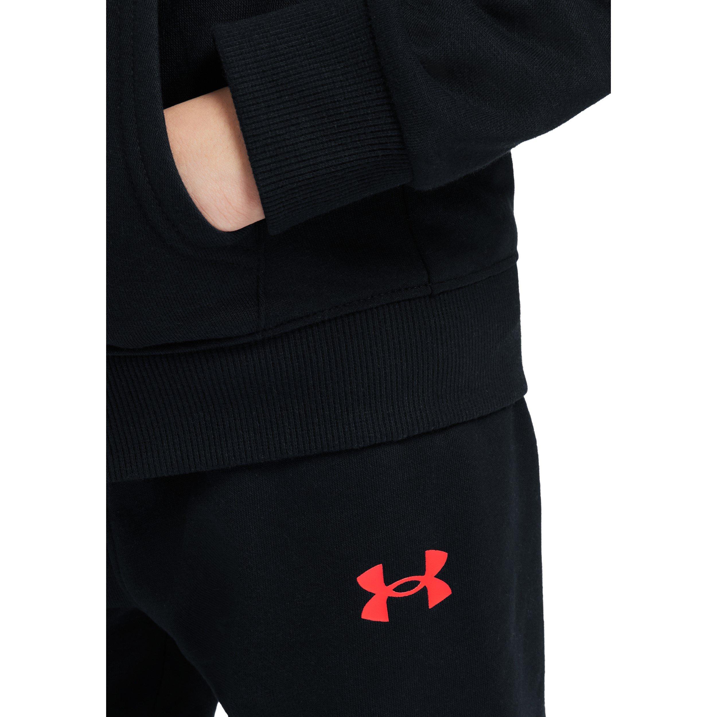 Black/Red - Under Armour - Kids' Brawler Poly Tracksuit - 5