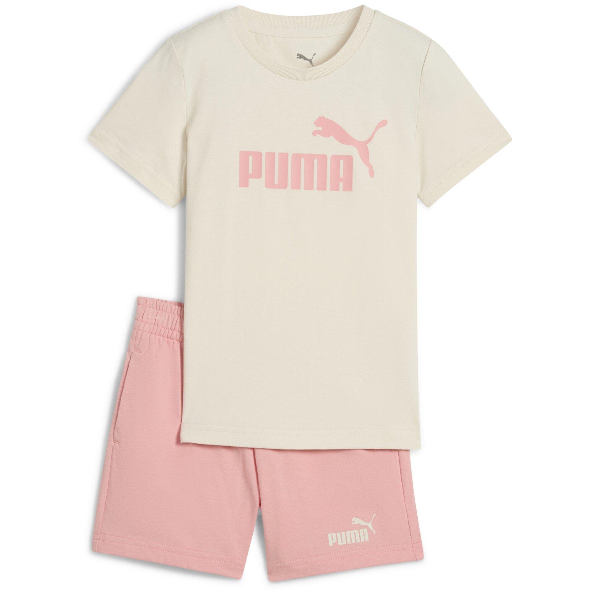 Pink - Puma - Ess No.1 Logo Tee And Shorts Set Ps Tracksuit Boys - 1