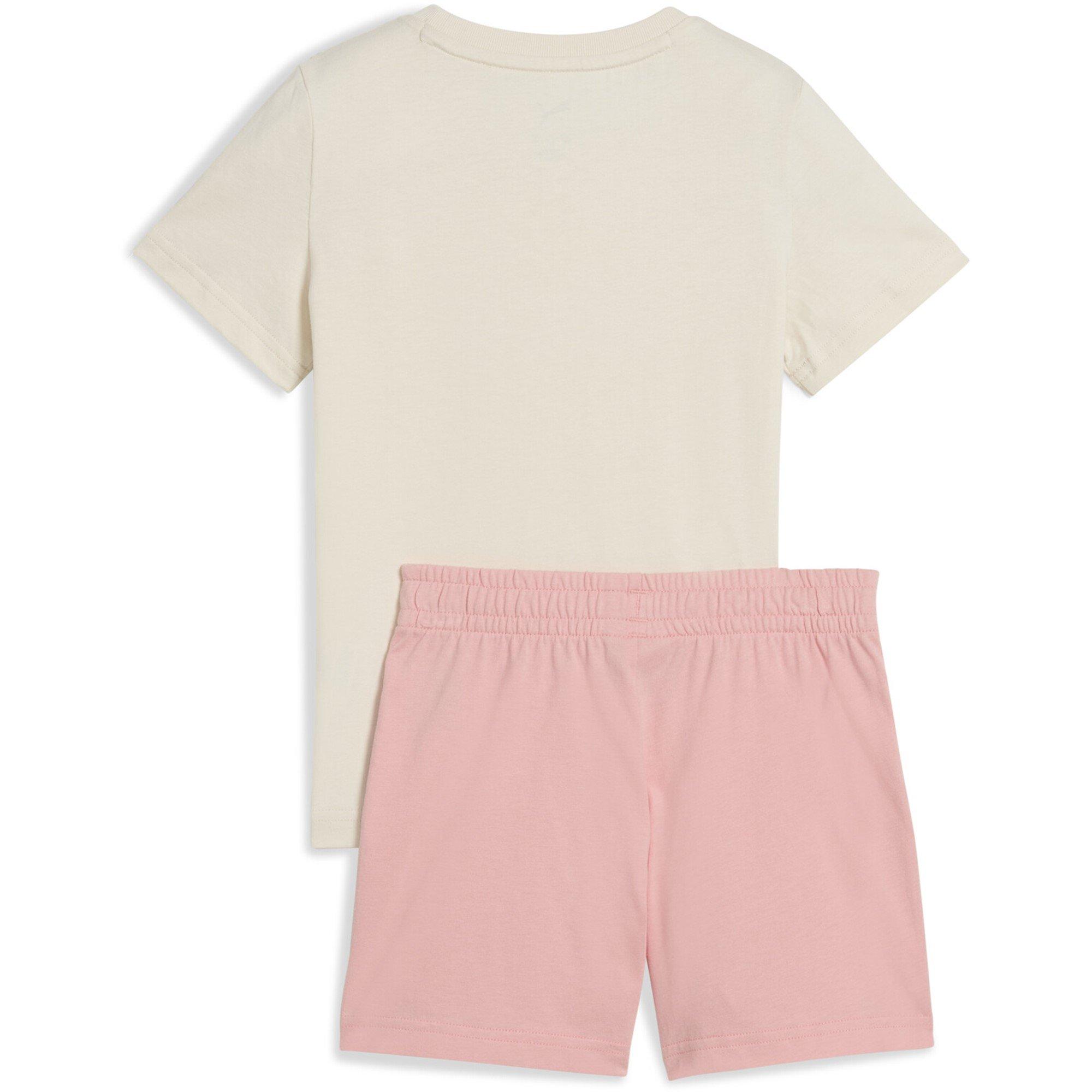 Pink - Puma - Ess No.1 Logo Tee And Shorts Set Ps Tracksuit Boys - 2