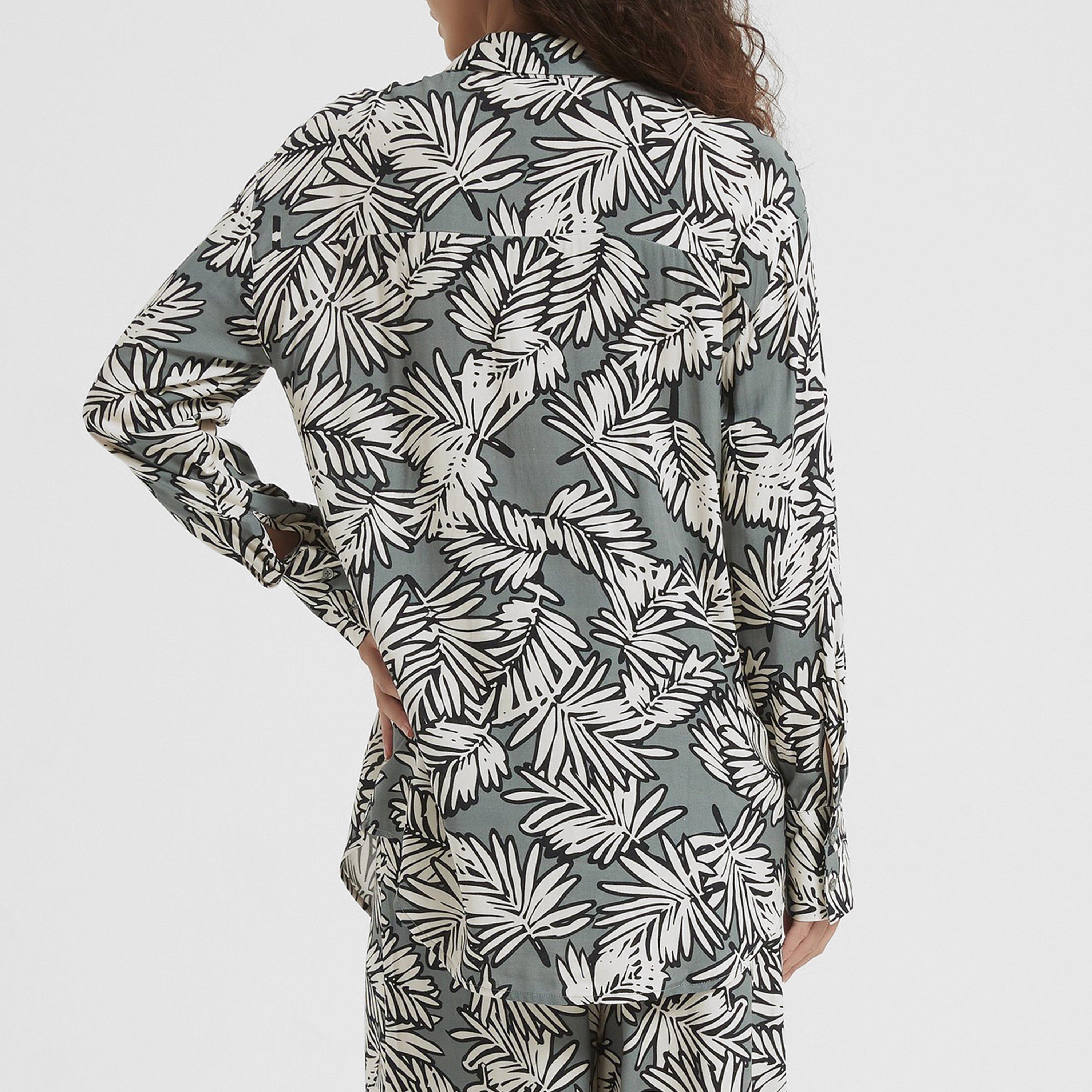 Grey Print - Be You - Printed Shirt Womens - 3