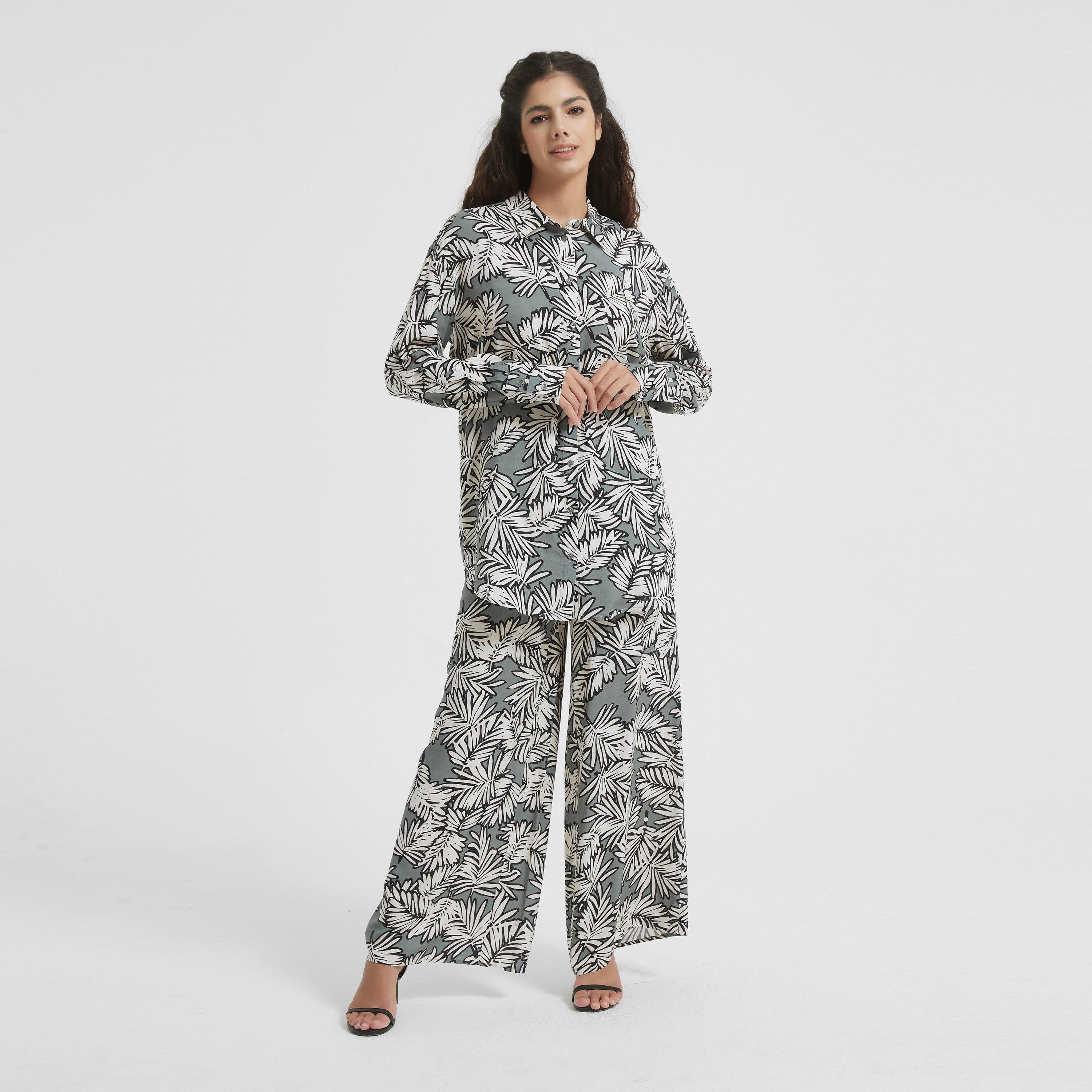 Grey Print - Be You - Printed Shirt Womens - 4