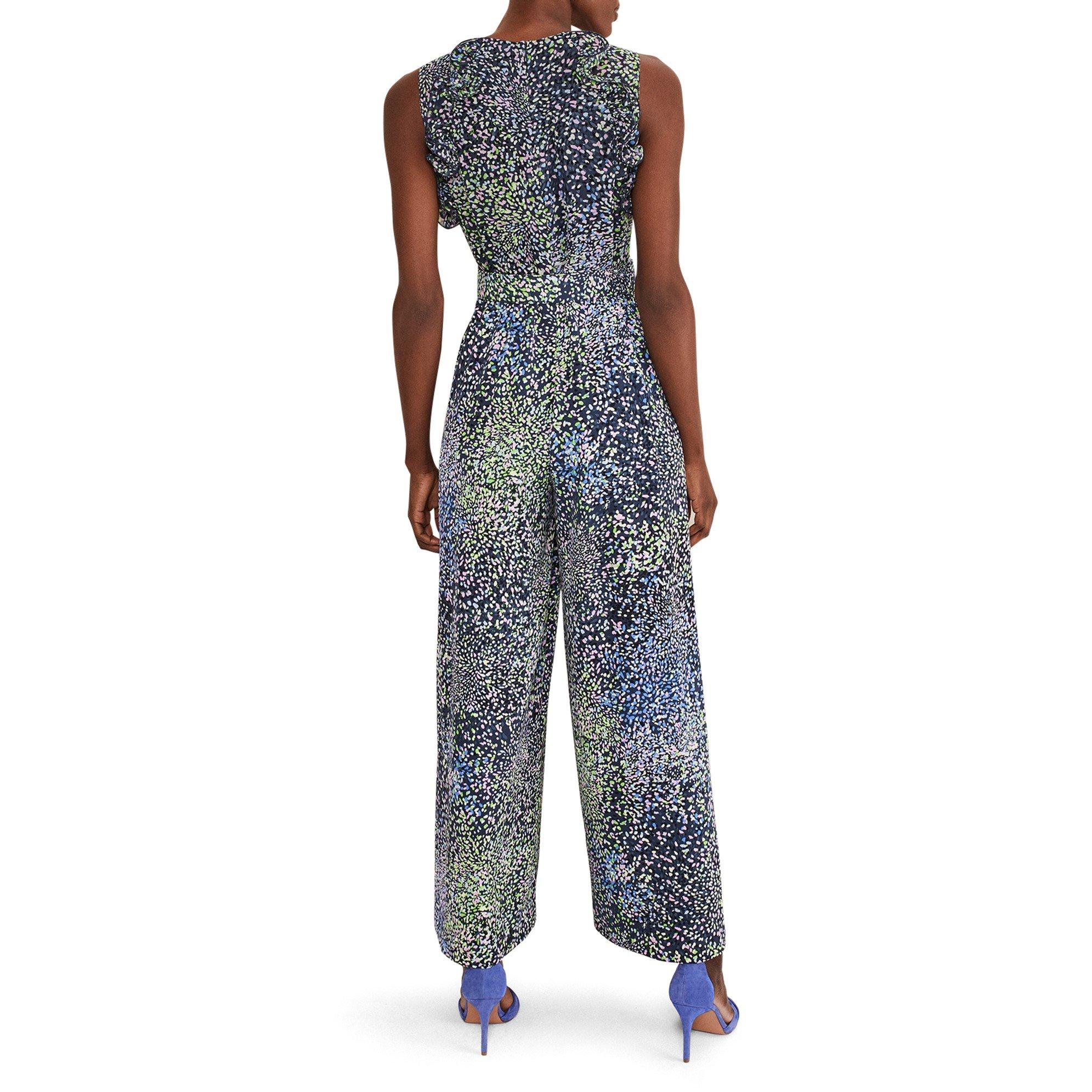 Navy/Multi - Phase Eight - Maggie Ditsy Ruffle Jumpsuit - 3