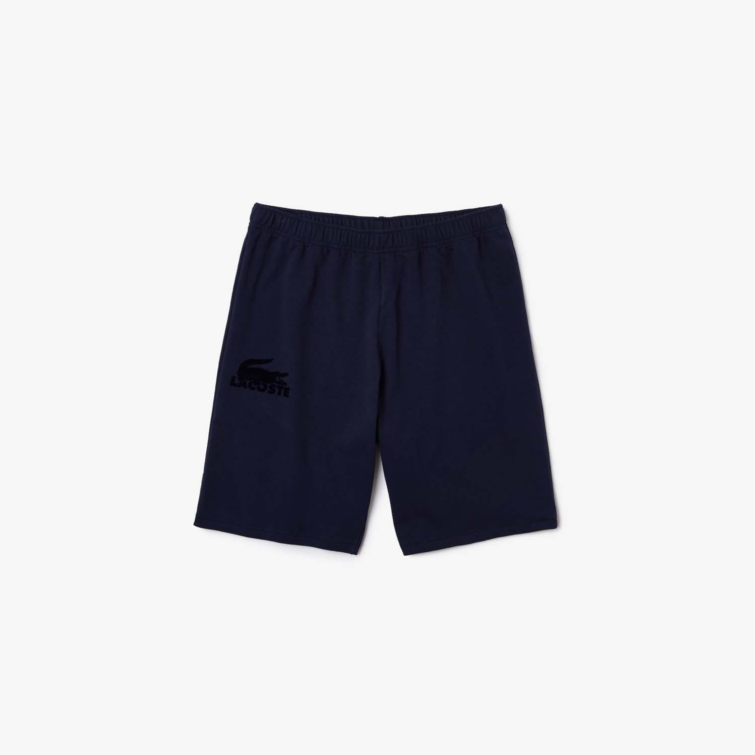 Blue - Lacoste - Fleece Loungewear Shorts - 3