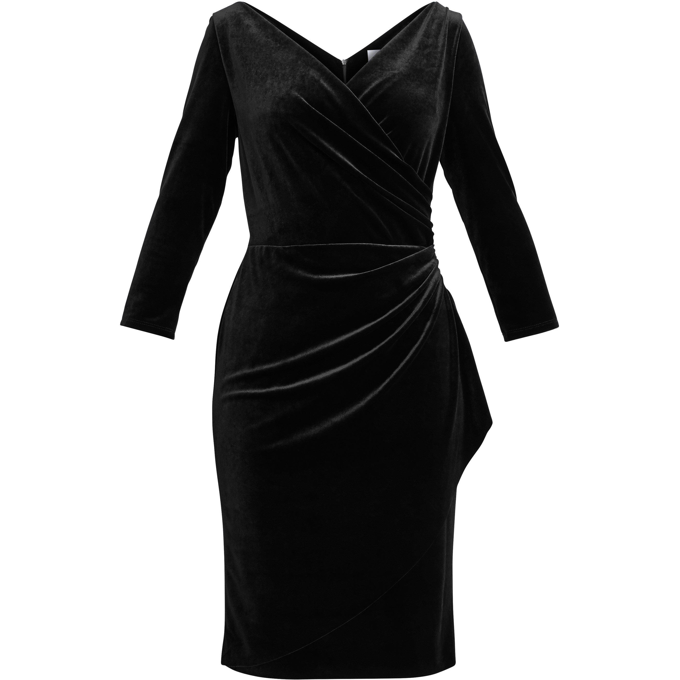 Gina Bacconi Women's Zoe Velvet Wrap Dress - Black - 22