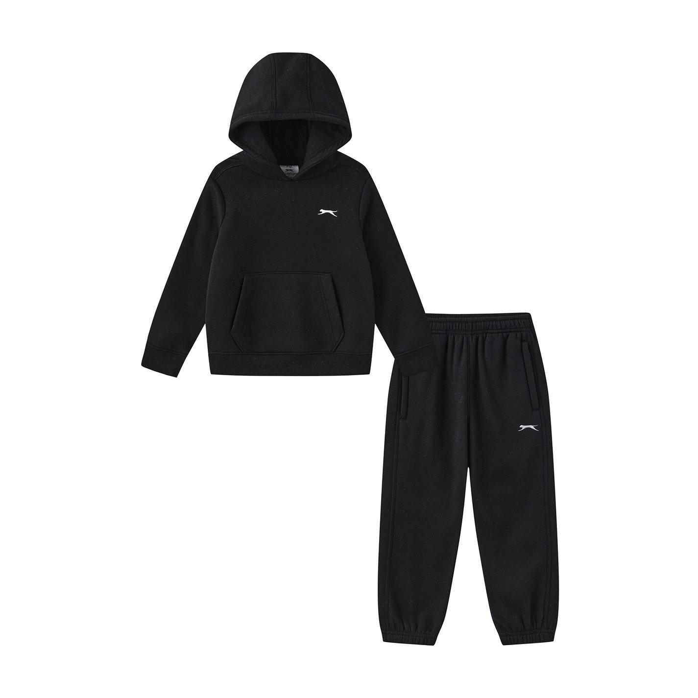 Black - Slazenger - Fleece Tracksuit Set Infant - 1