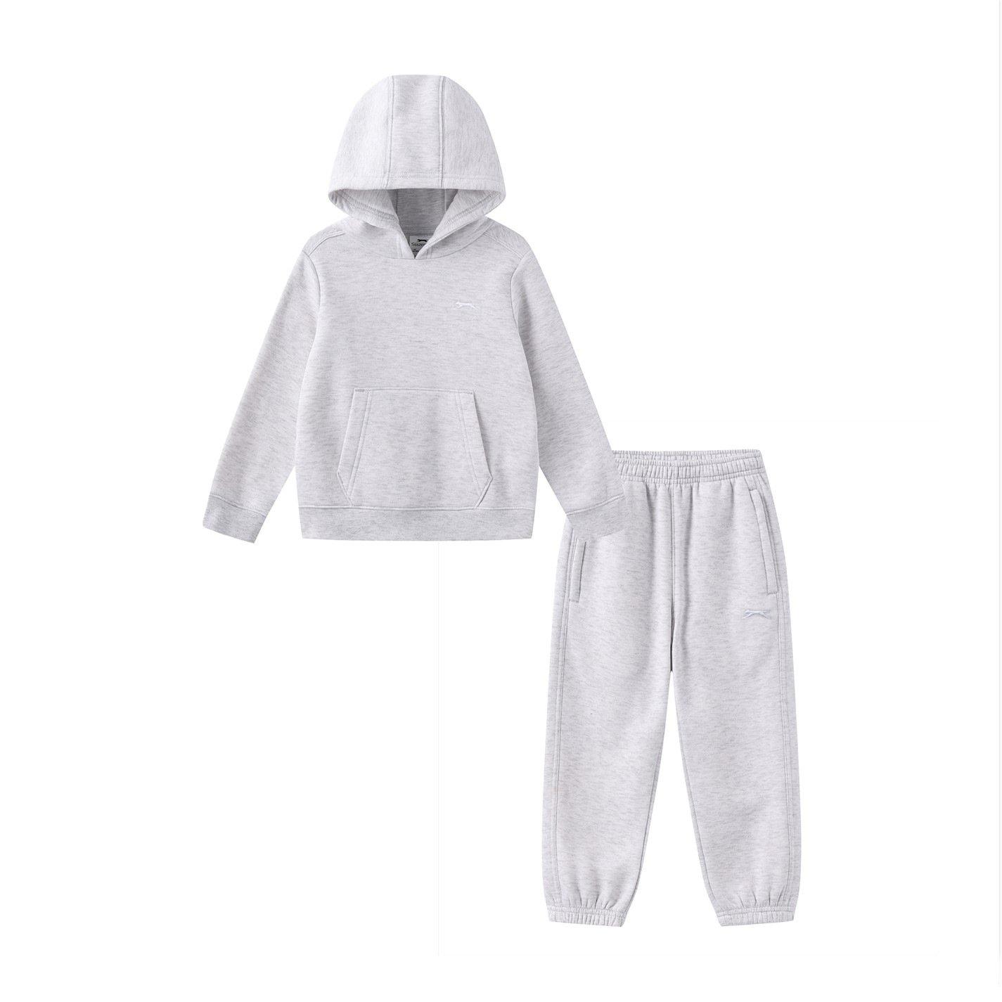 Slazenger Fleece Tracksuit Set Infant - Ice Marl - 5-6 Years