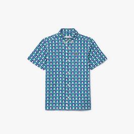 Lacoste Short Sleeved Monogram Print Shirt