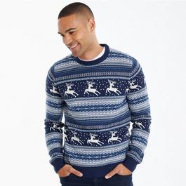 Threadbare Crew Neck Fairisle Christmas Jumper