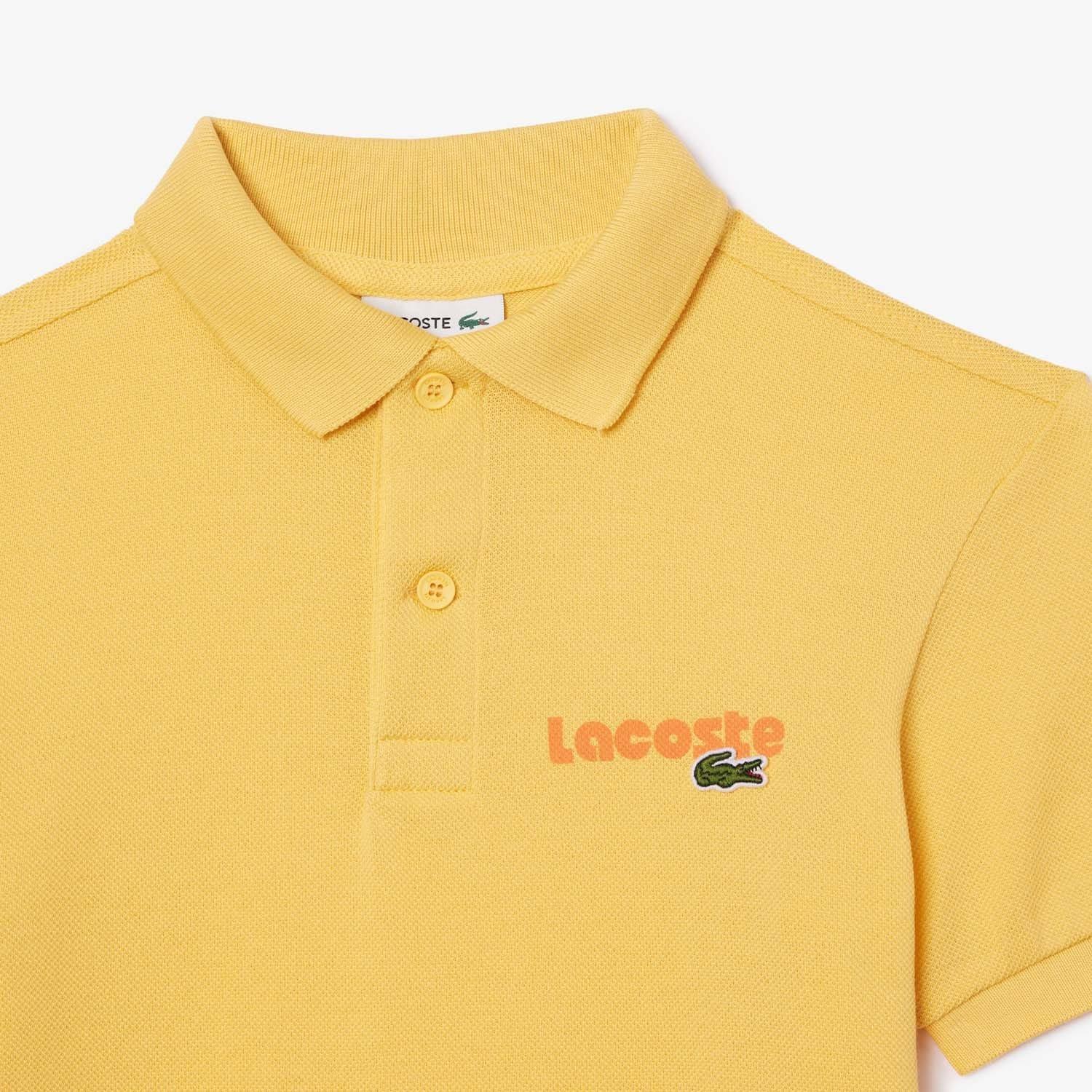 Yellow - Lacoste - Printed Piqu¿ Polo Shirt - 3
