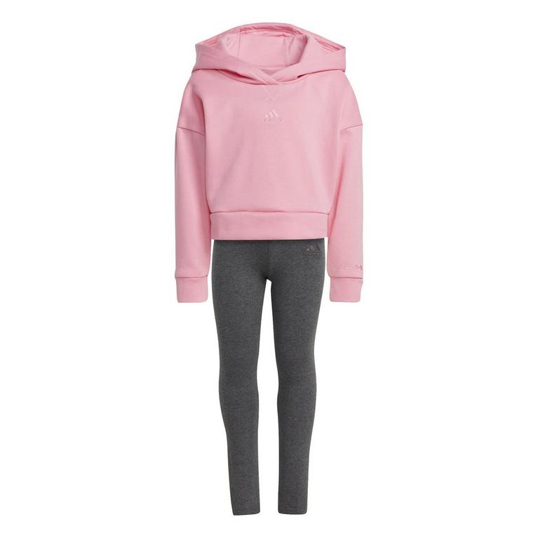 Pink/Grau - adidas - Hooded Fleece Tracksuit Babies - 1
