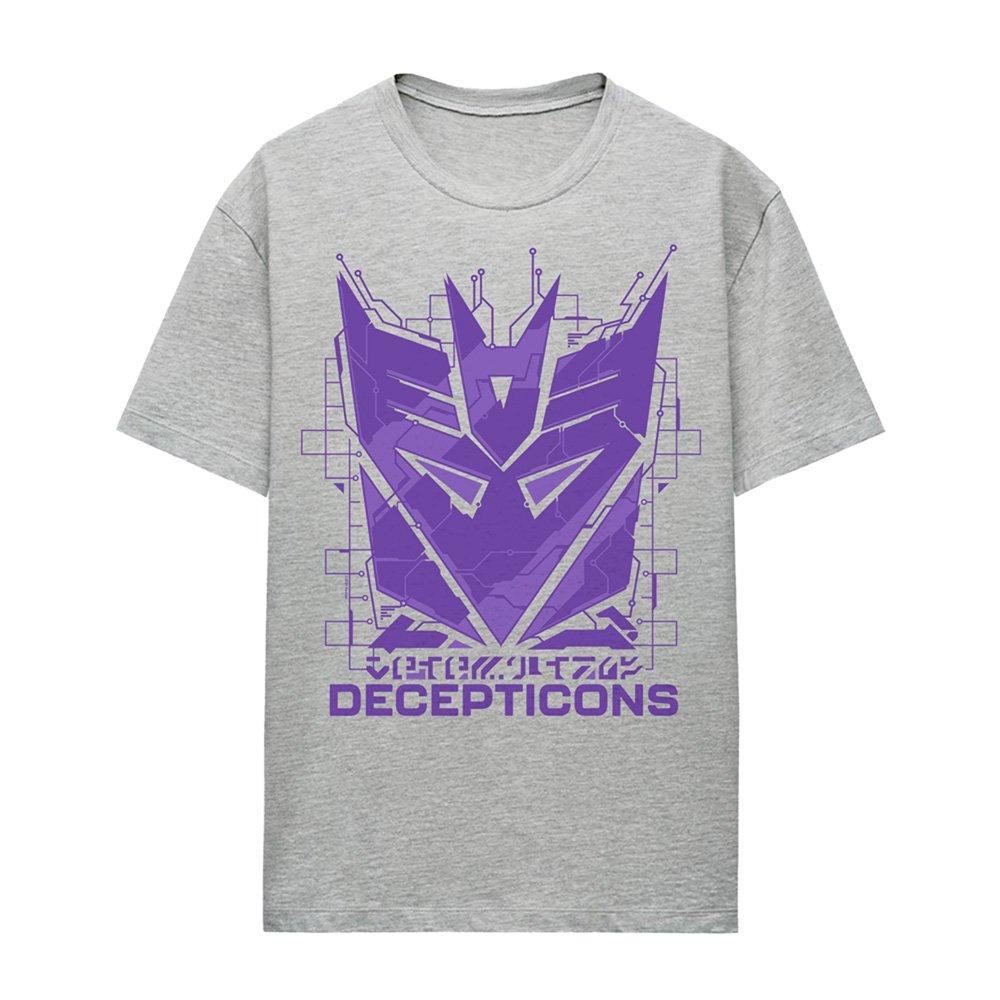 Light Grey - Hasbro - Transformers Decepticon Tech Icon Logo T Athletic - 4