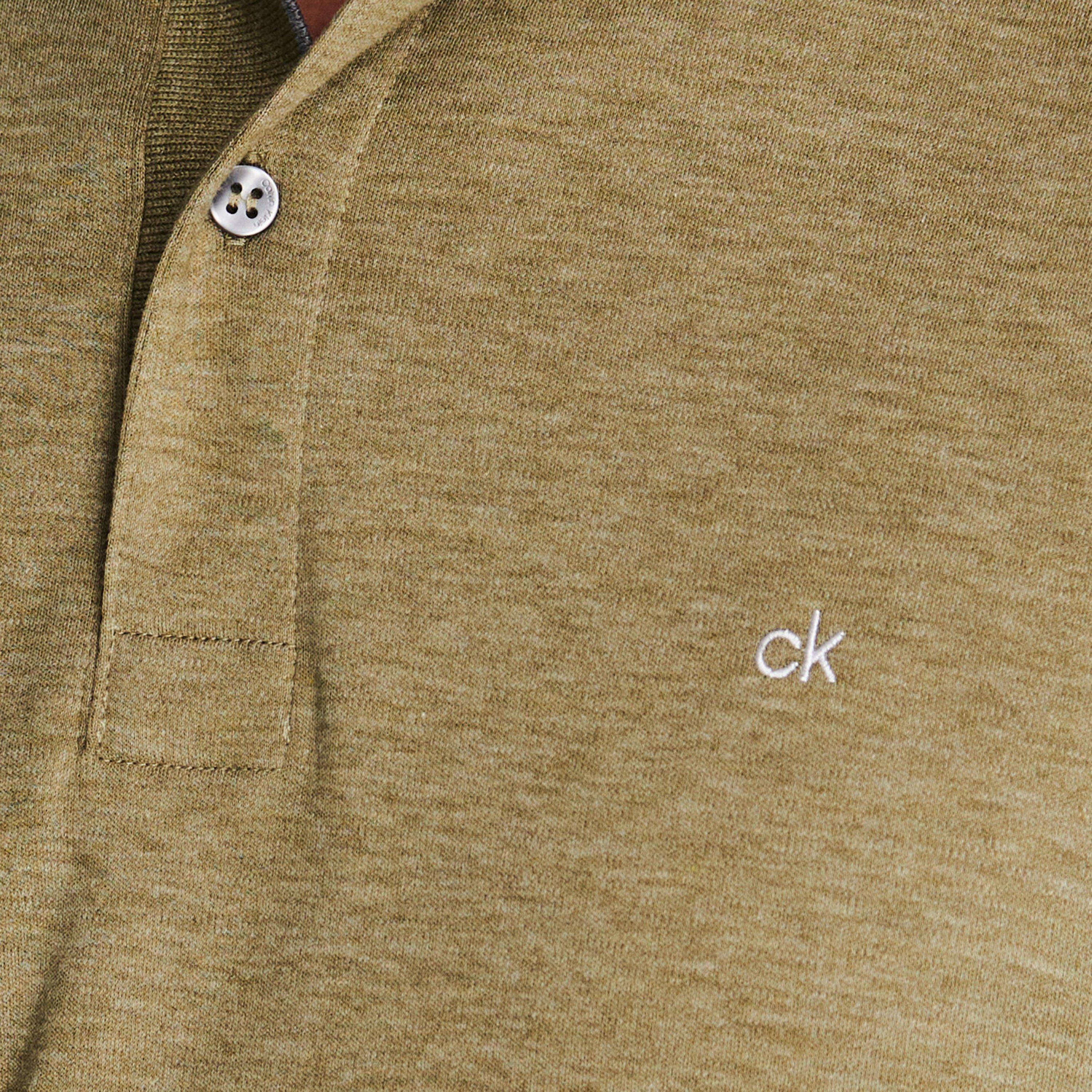 Olive Green - Calvin Klein - Calvin Klein Slim Polo Top - 4