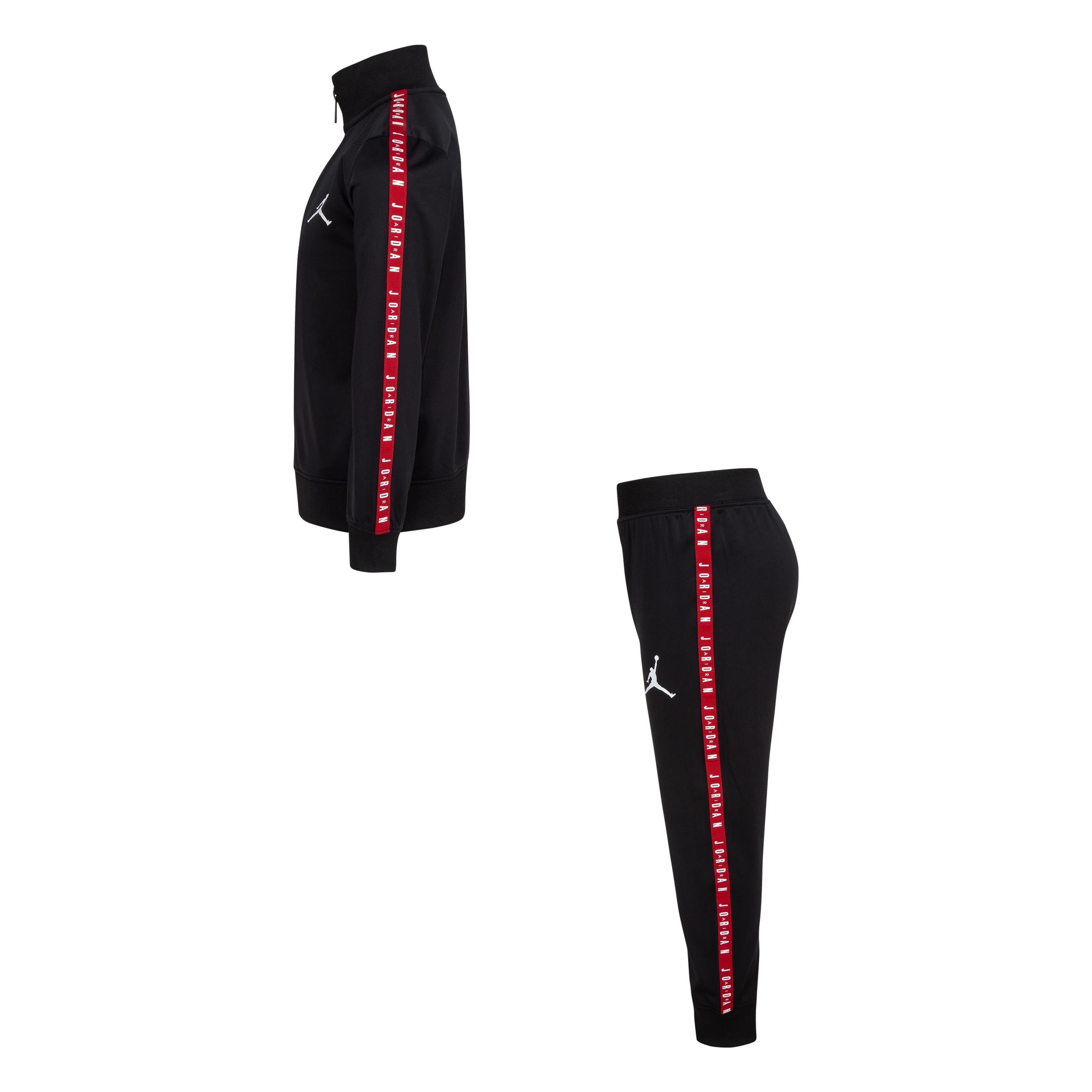 Crno/Crveno - Air Jordan - Unisex Kids' Tape Poly Tracksuits - 2