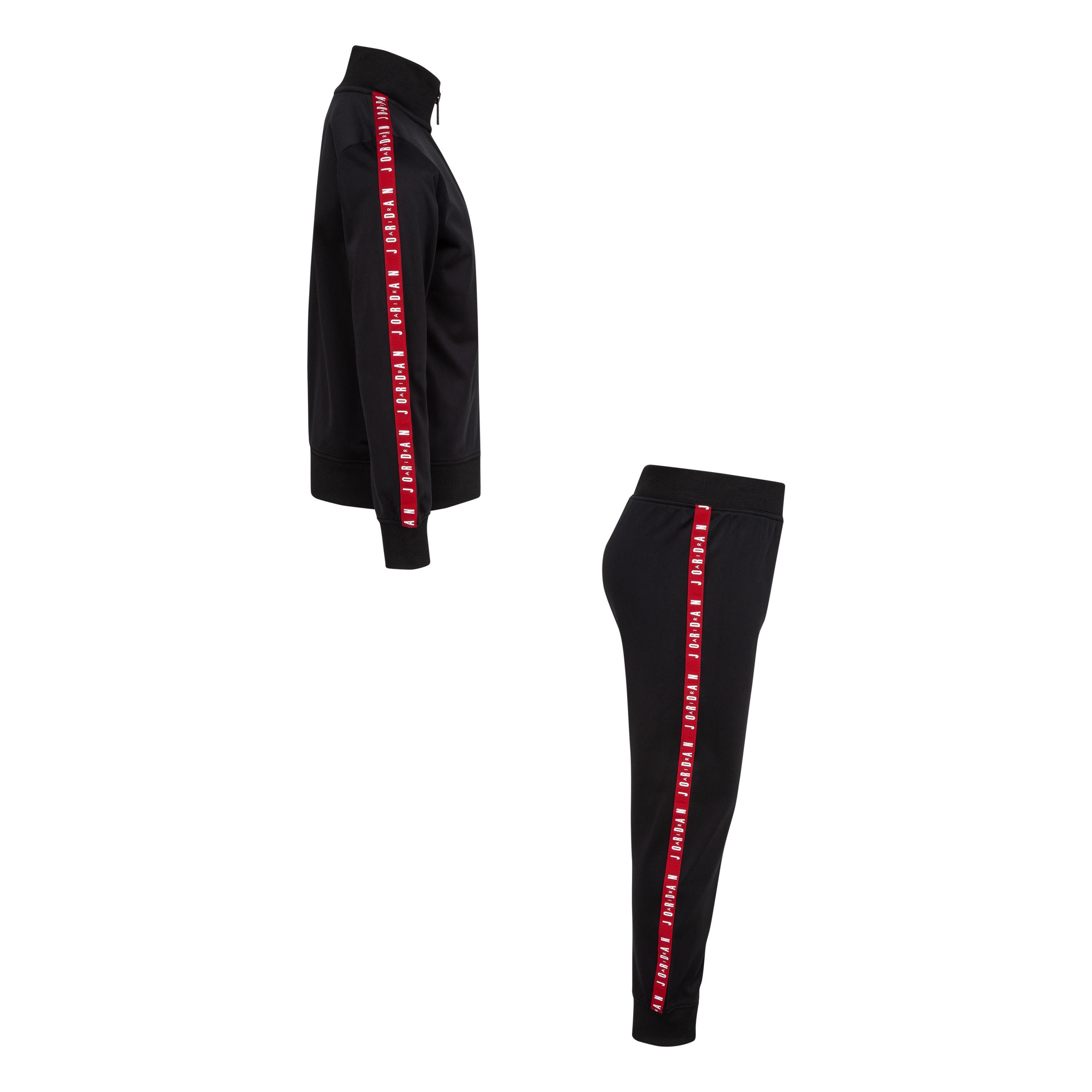 Crno/Crveno - Air Jordan - Unisex Kids' Tape Poly Tracksuits - 3