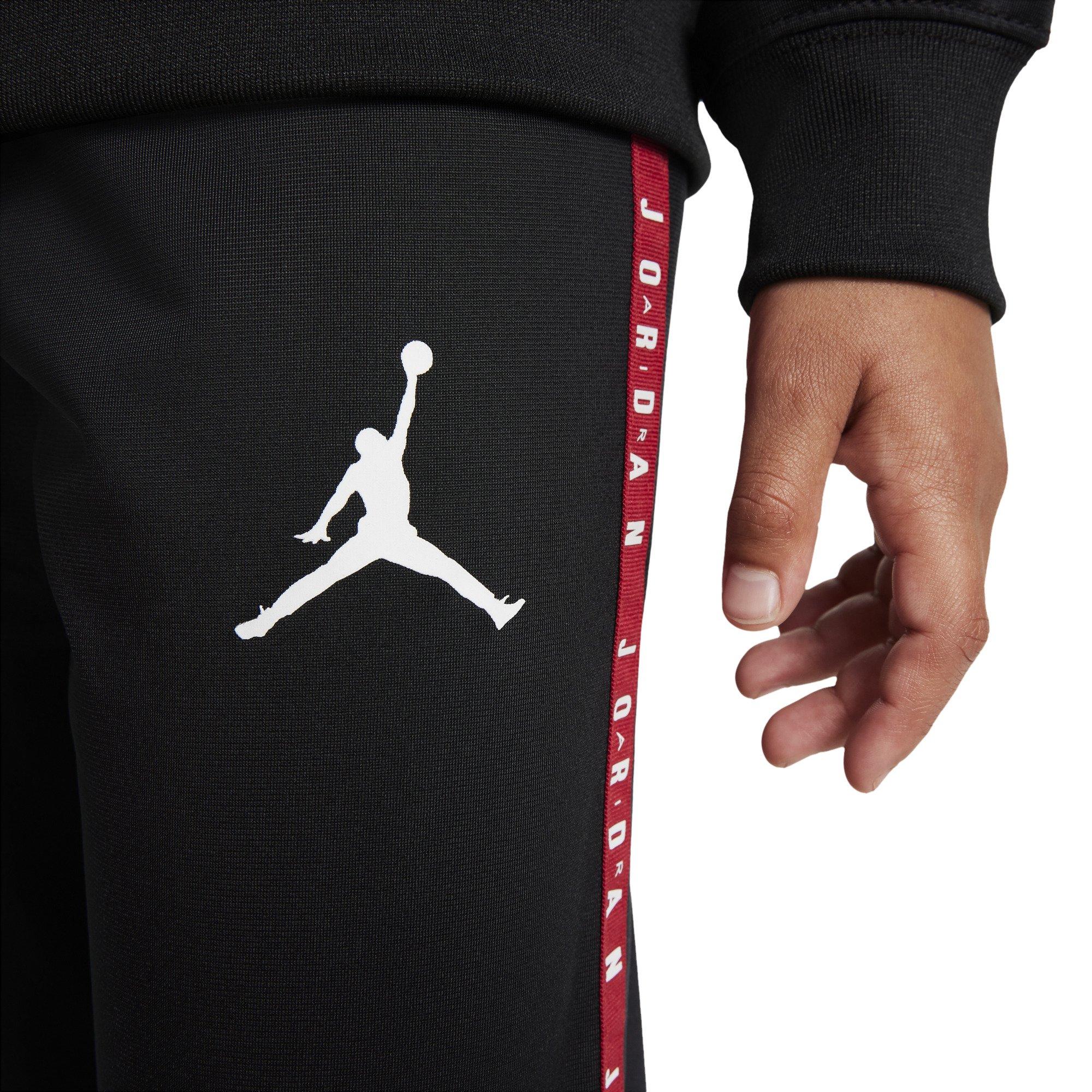 Crno/Crveno - Air Jordan - Unisex Kids' Tape Poly Tracksuits - 8
