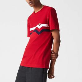 Lacoste Striped Organic Cotton T-Shirt