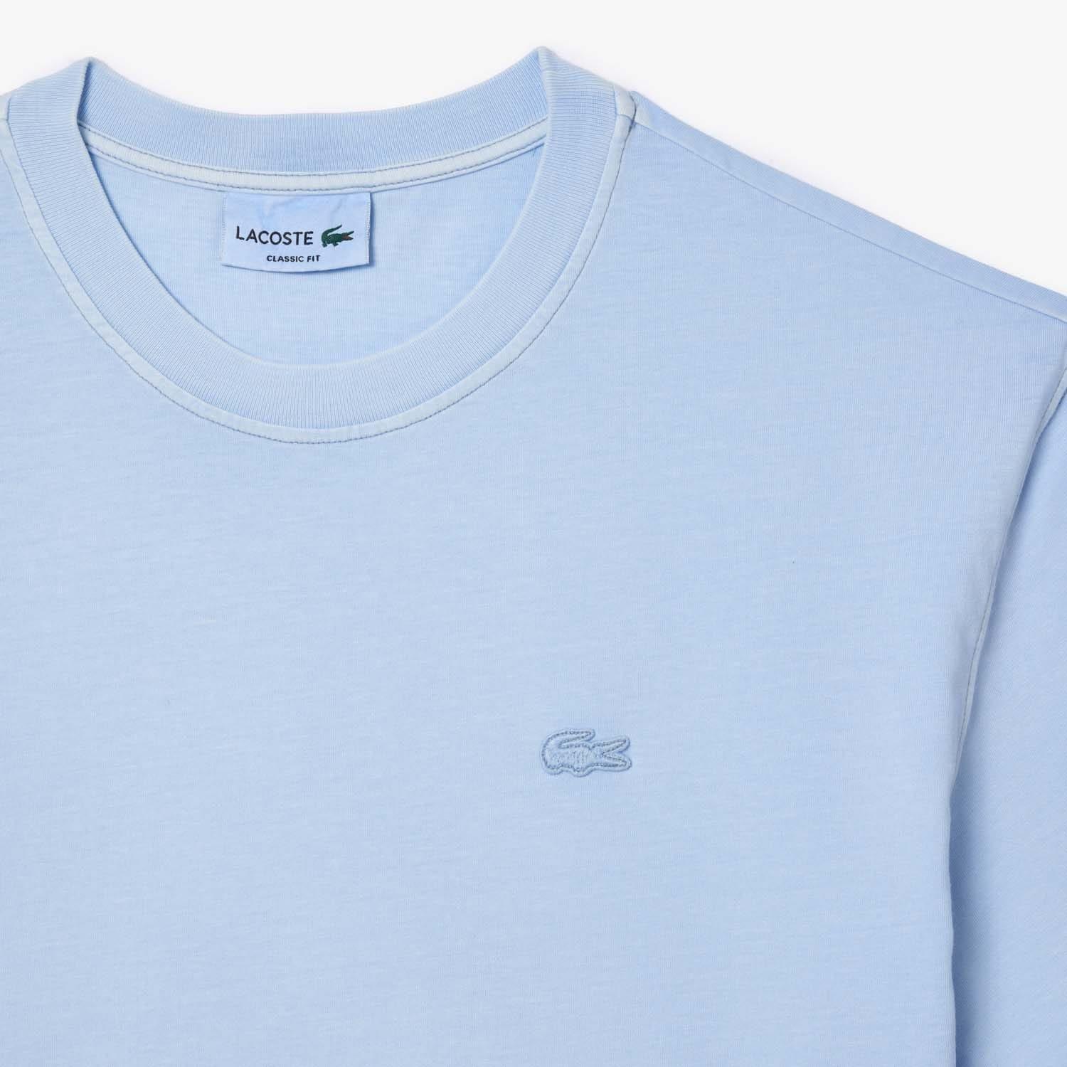 Blue - Lacoste - Natural Dyed Cotton T-Shirt - 2