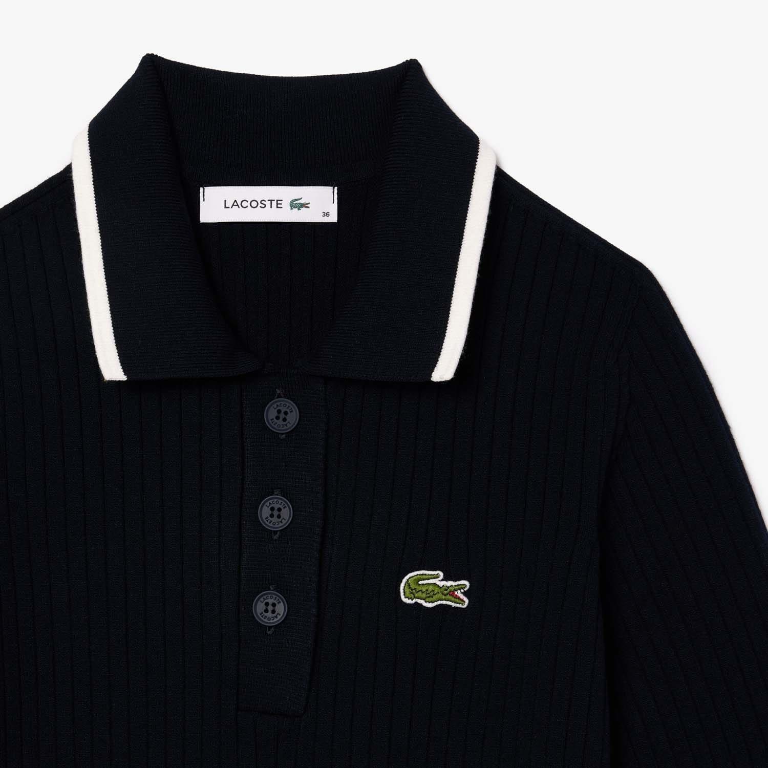 Blue - Lacoste - 3D Seamless Flared Polo Dress - 2