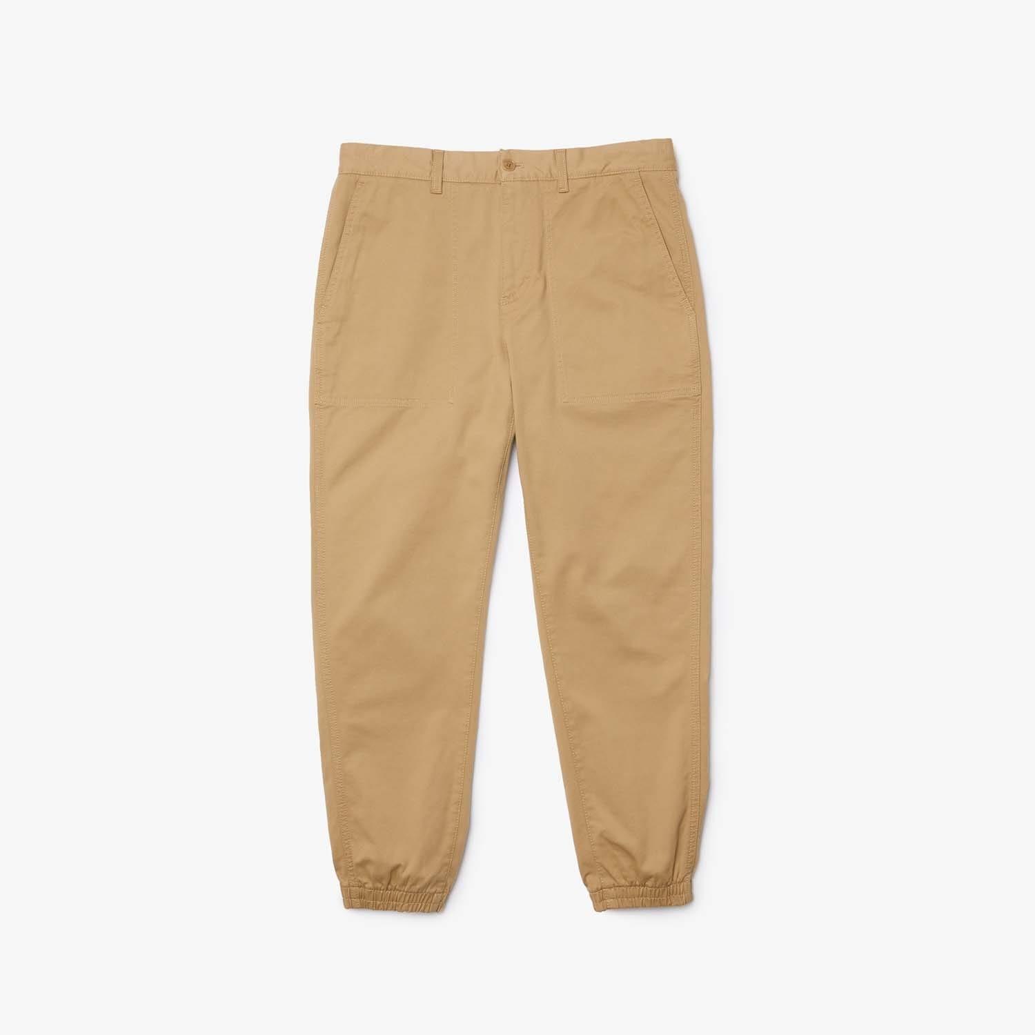 Beige - Lacoste - Regular Fit Pants - 3
